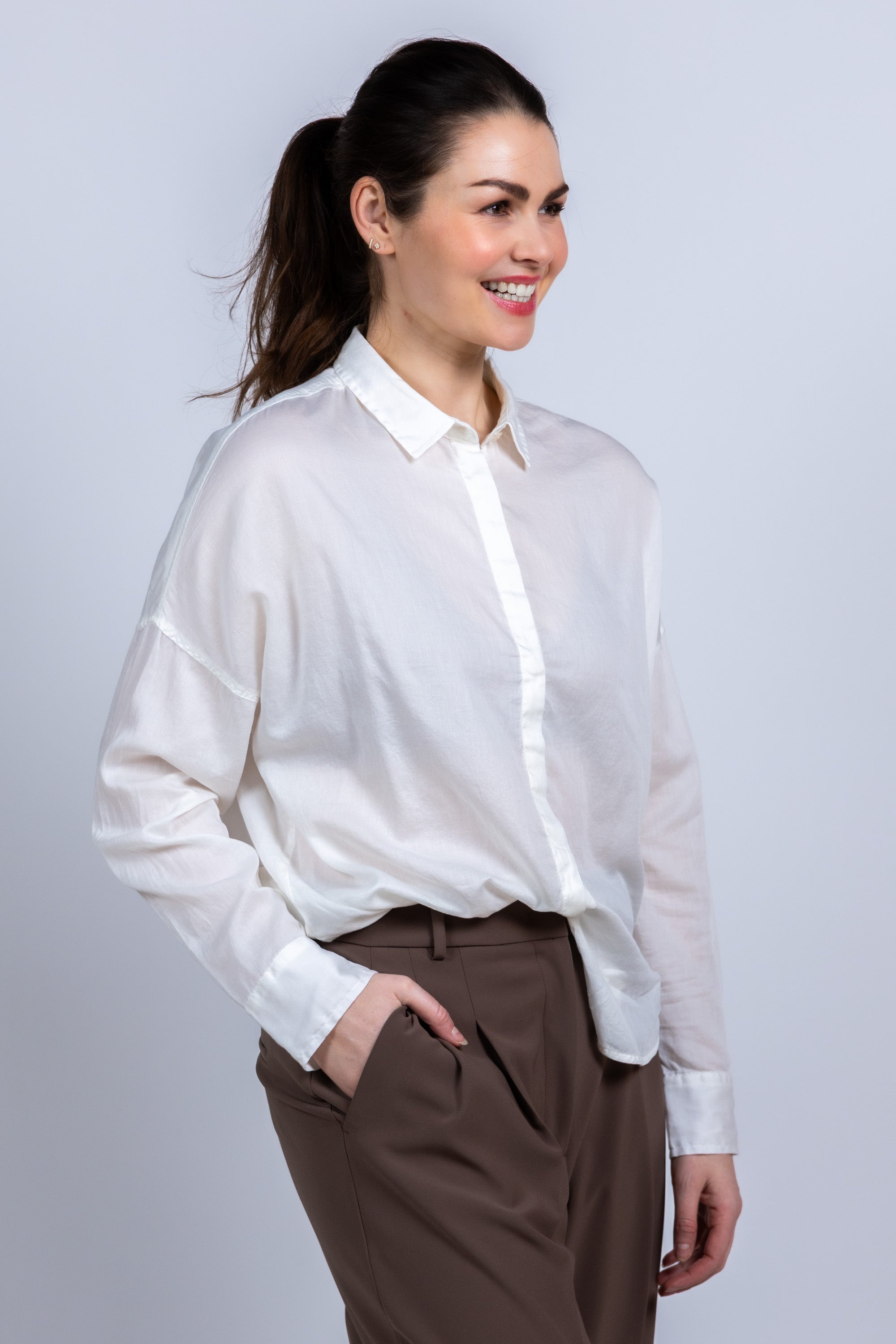 Blouse met kraag - Wit