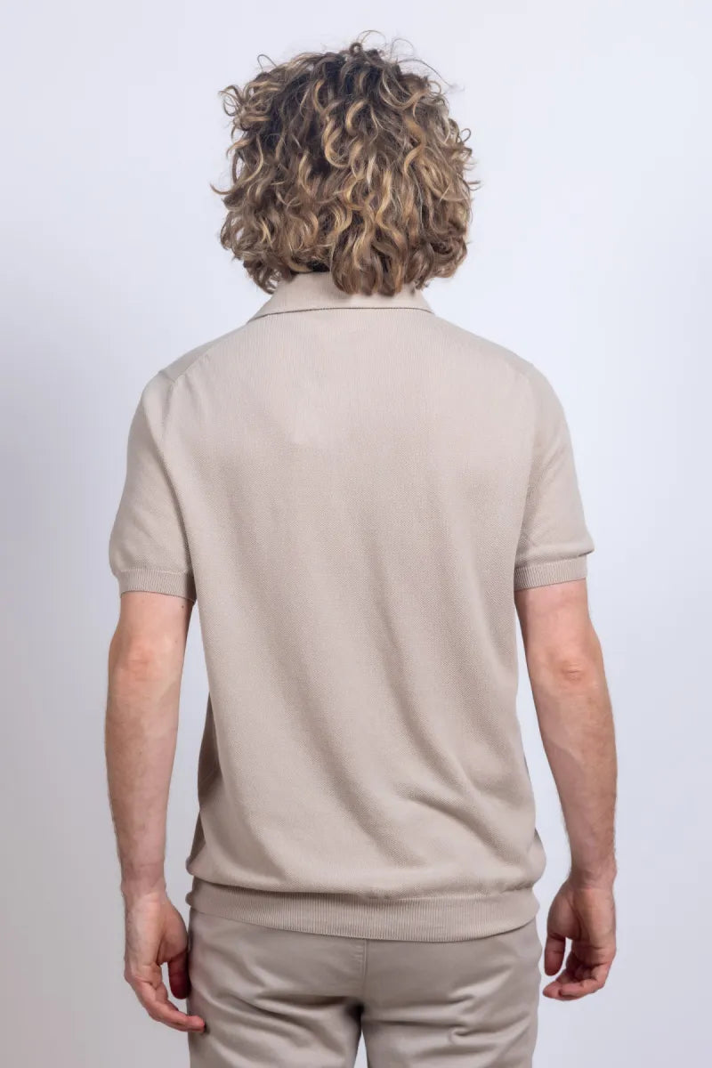 GRAN SASSO GRAN SASSO 57114-20678 GRAN SASSO 57114-20678 Polo met korte mouwen - Beige