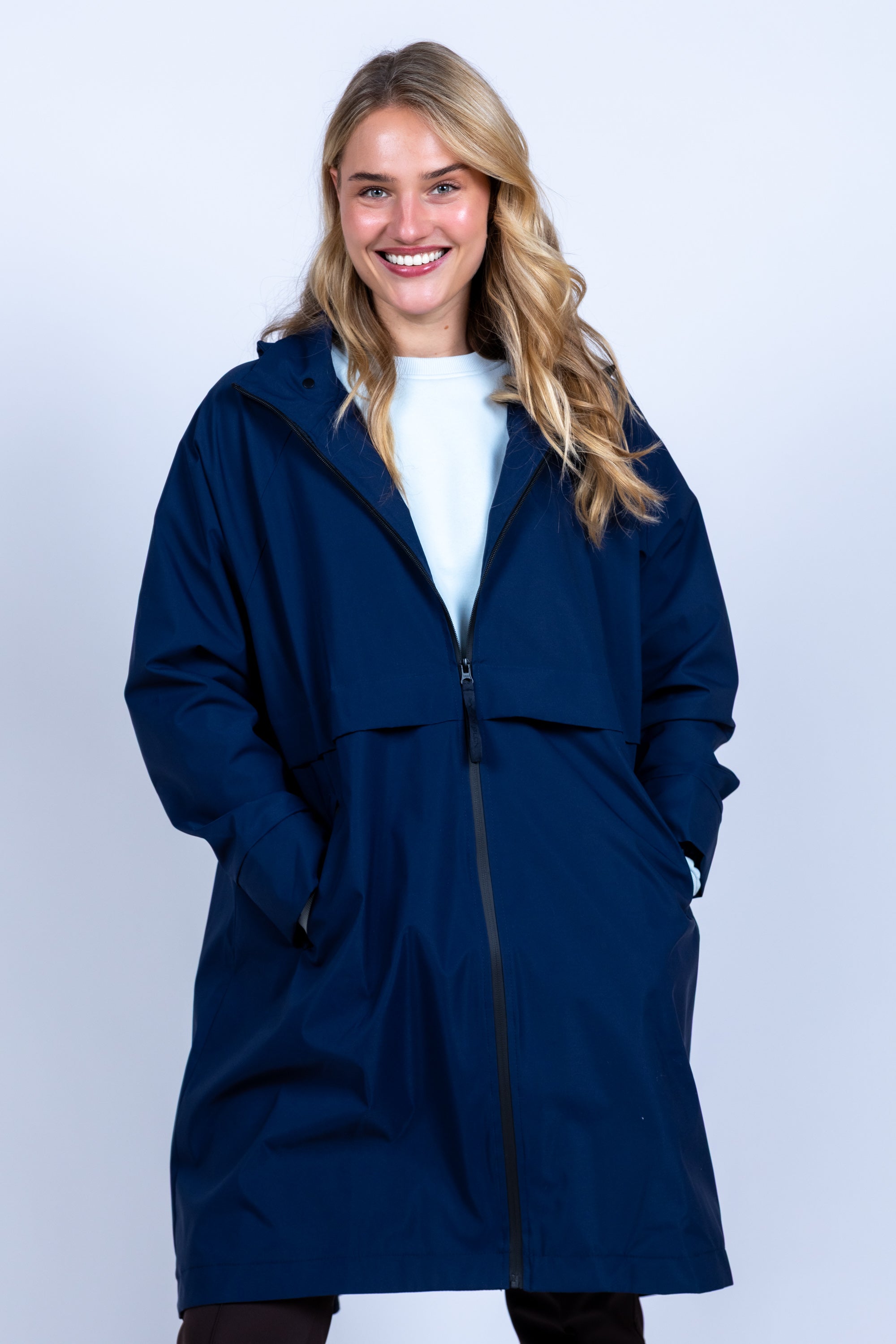 Regenjas met capuchon - Marine