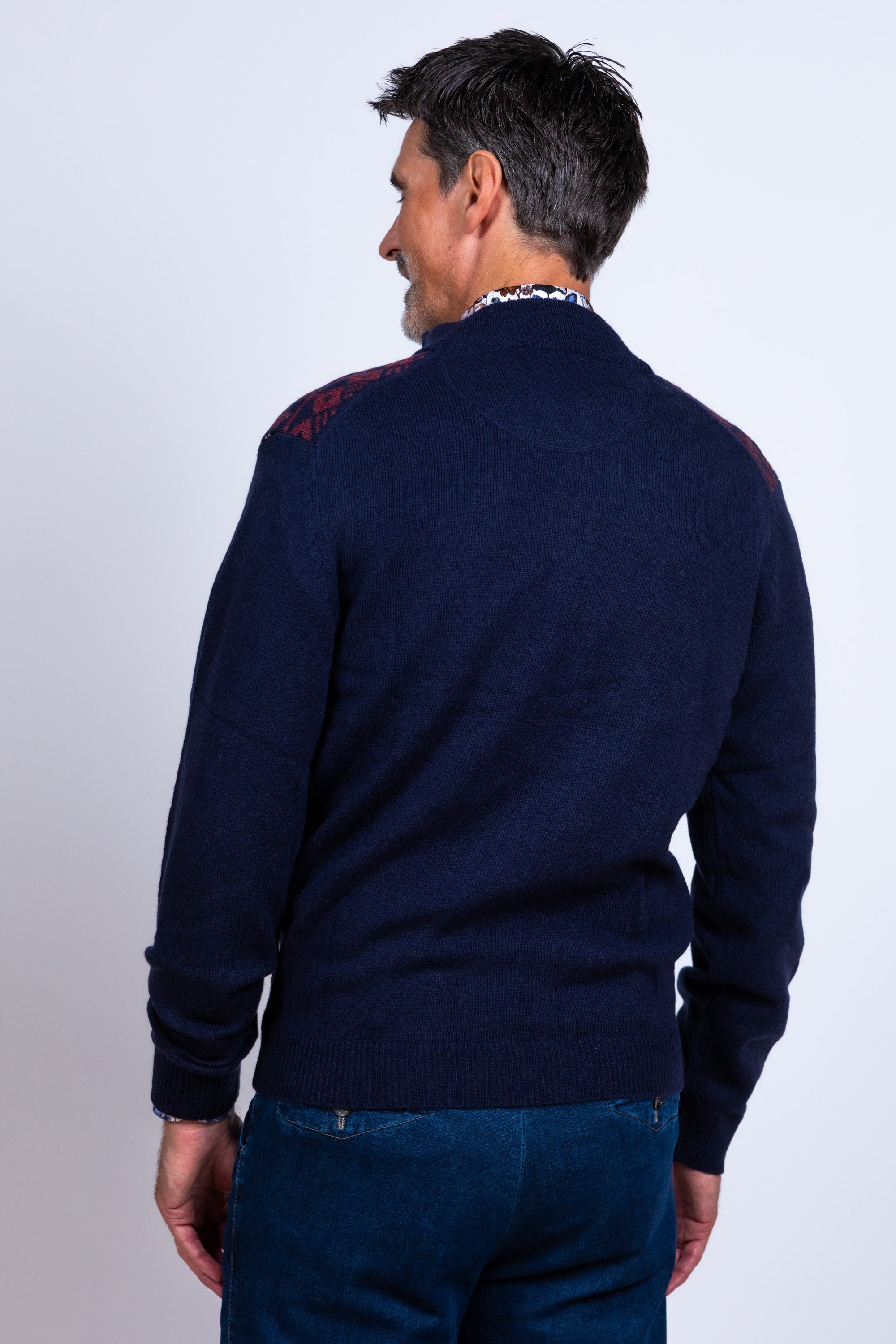 Trui met rits - Mauve/aubergine