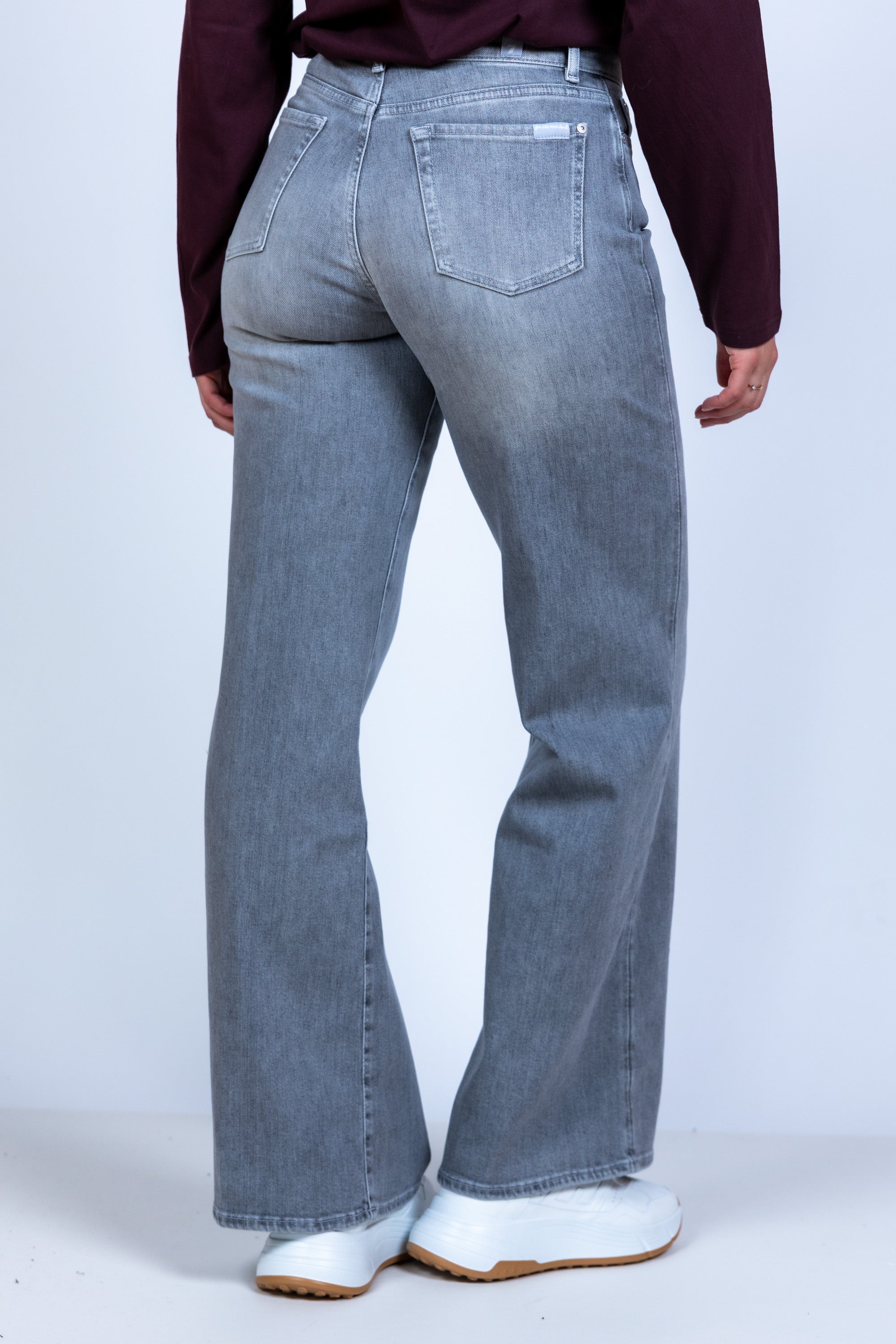 Jeans met rechte pijpen - Grijsdenim