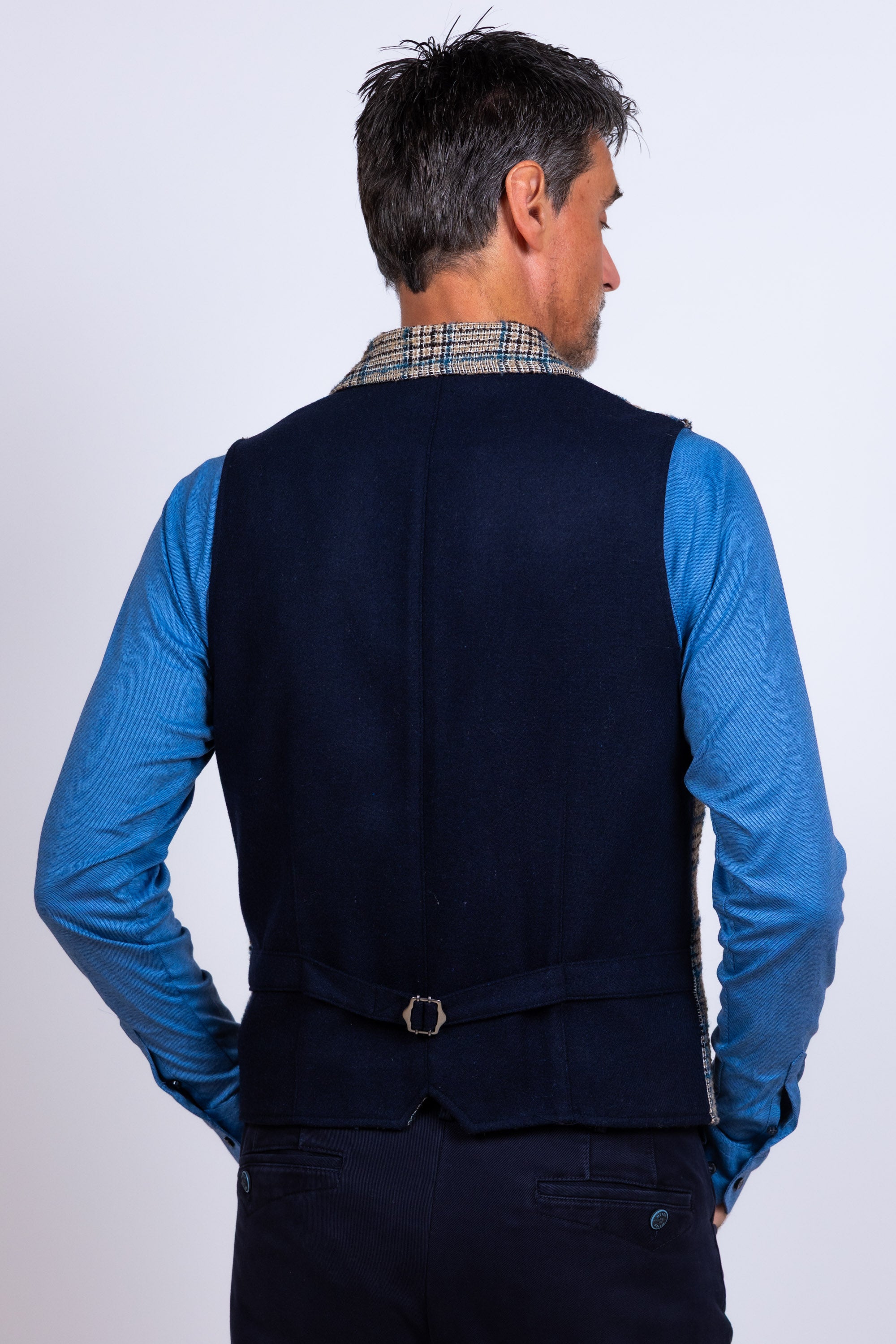 Gilet met ruitpatroon - Beige