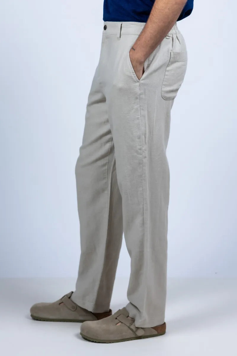 LES DEUX H LES DEUX H 1001862 Broek met rechte pijpen - Beige