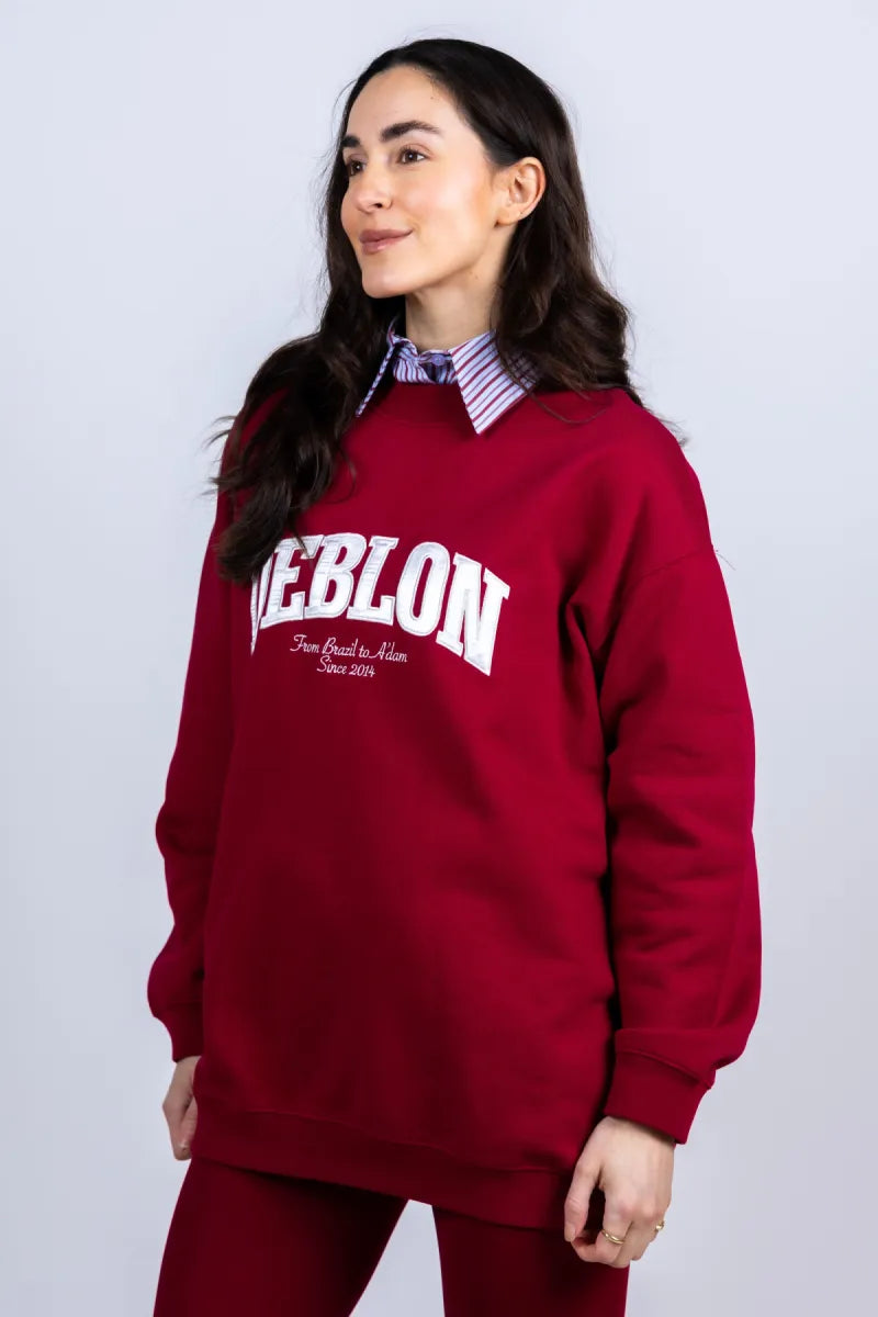 DEBLON SPORTS DEBLON SPORTS PHOEBE 2611001 Sweater met print - Donkerrood