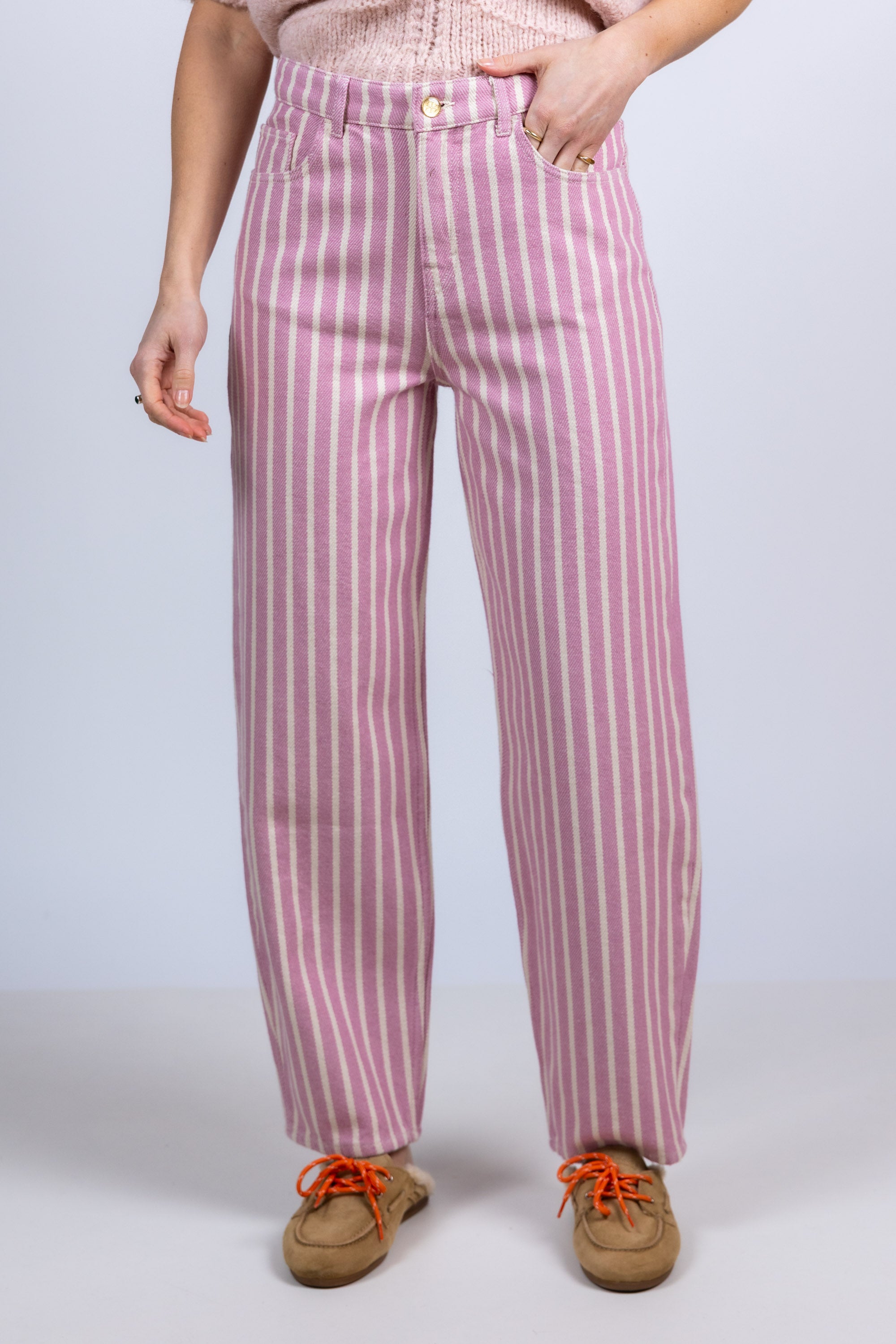 Broek met strepen - Roze