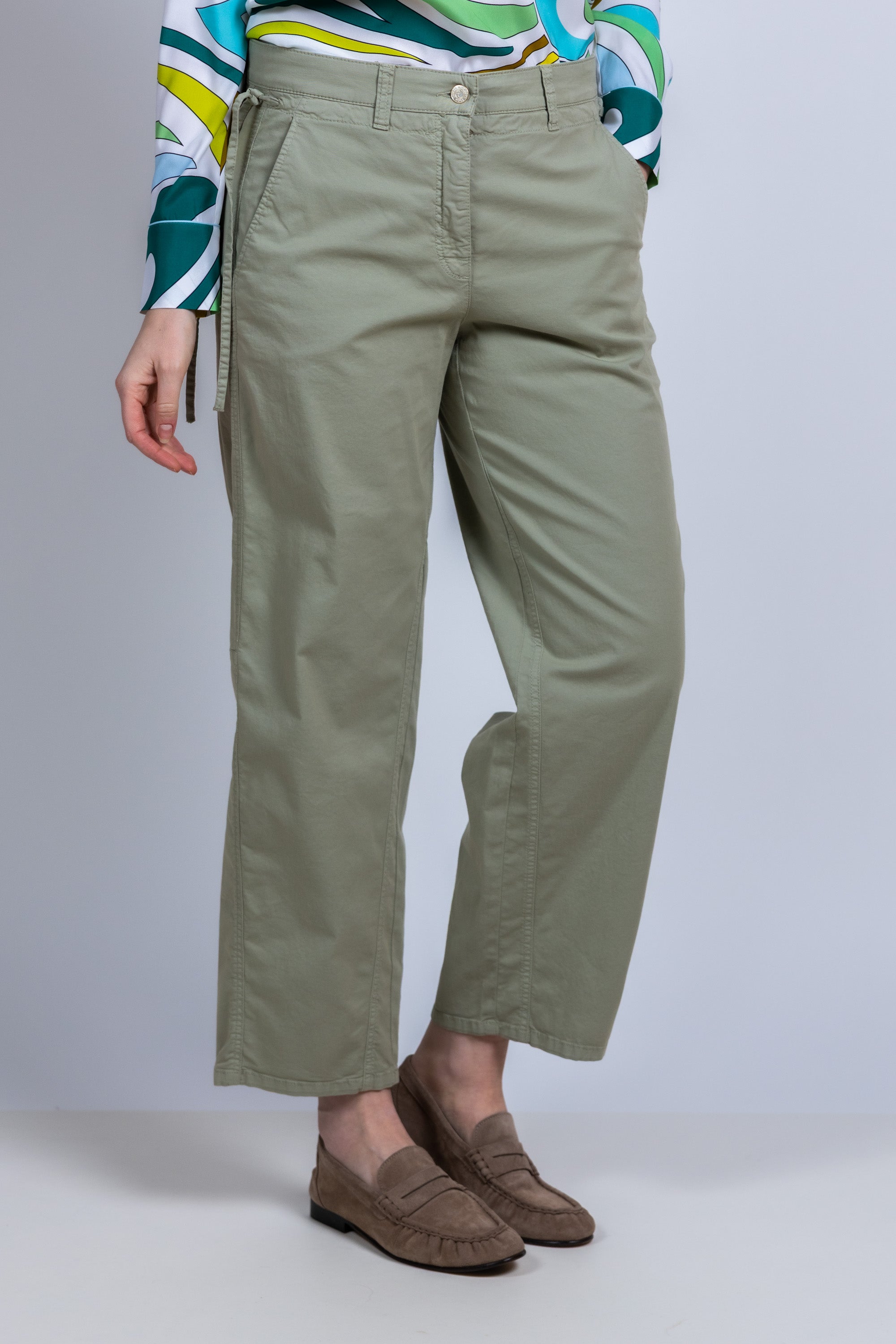 Broek met rechte pijpen - Khaki