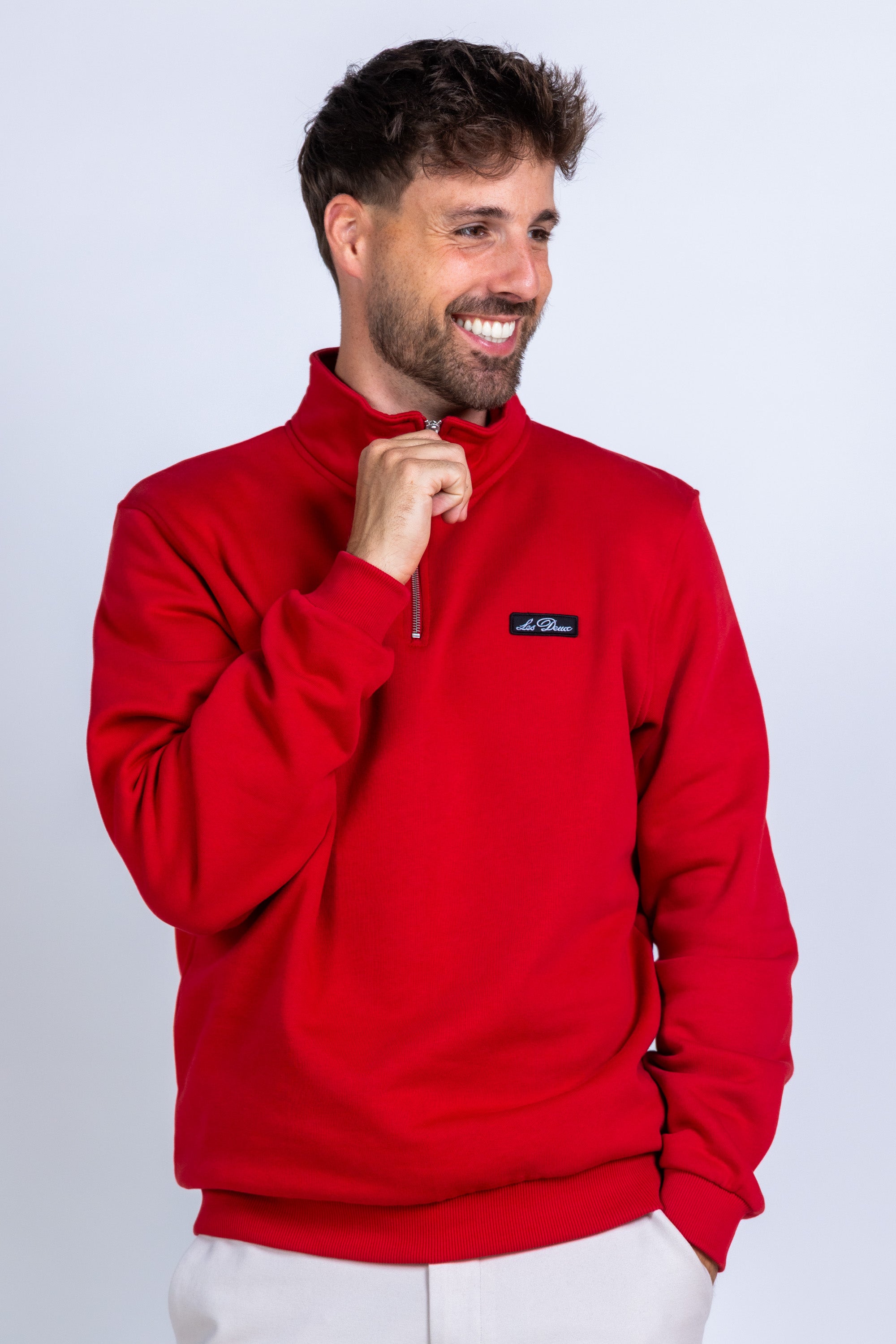 Sweater met rits - Rood