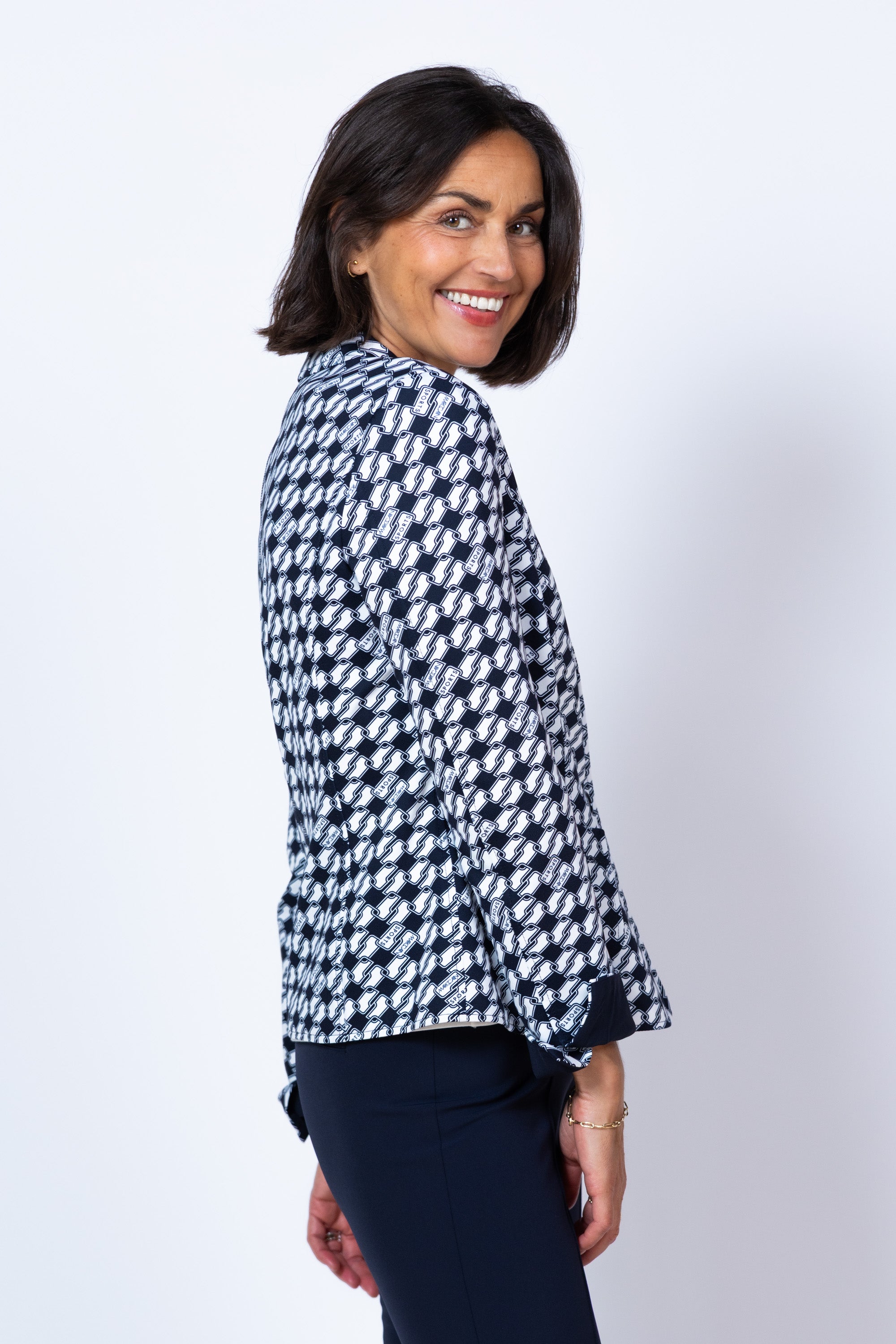 Jasje met print - Marine