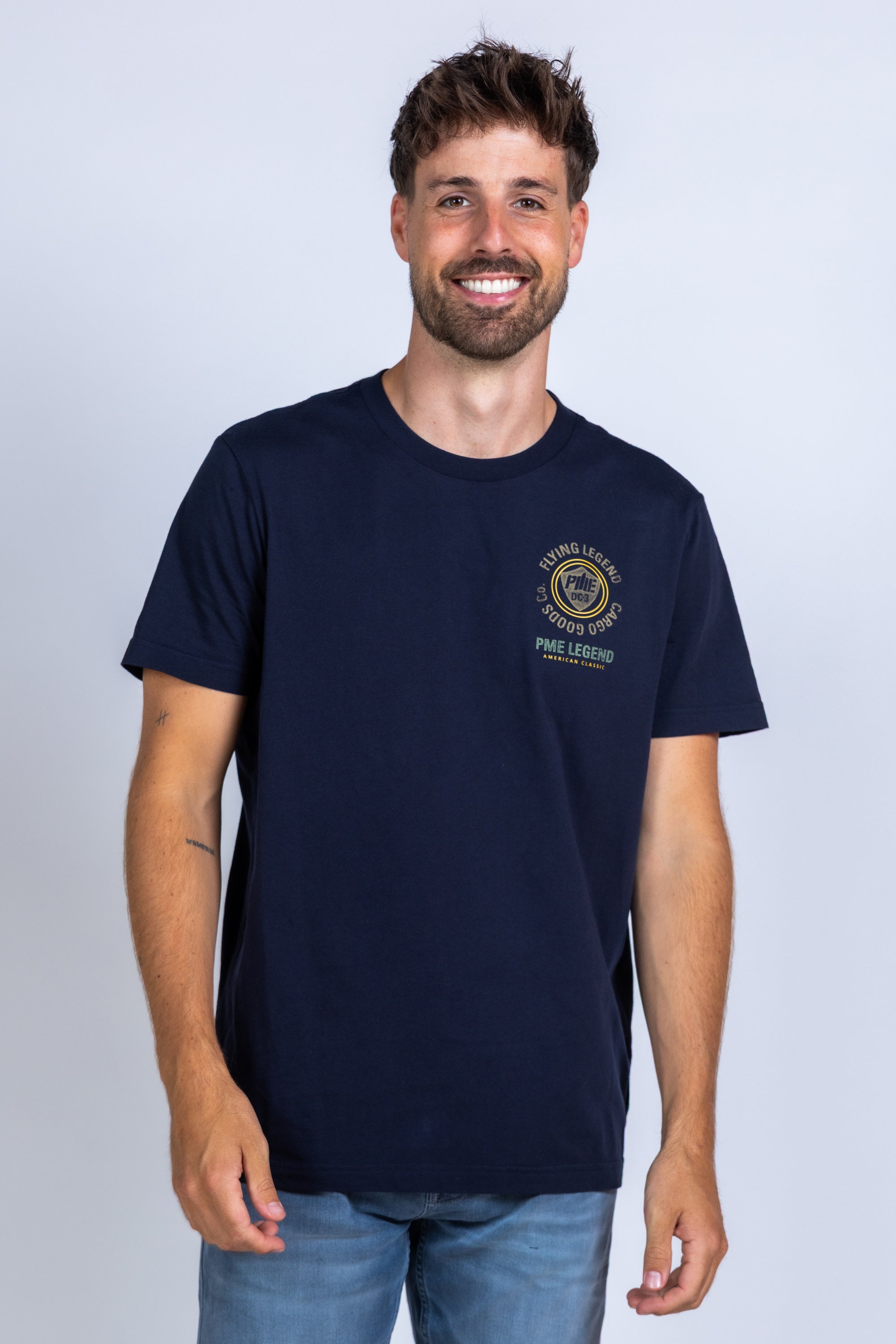 T-shirt met print - Marine