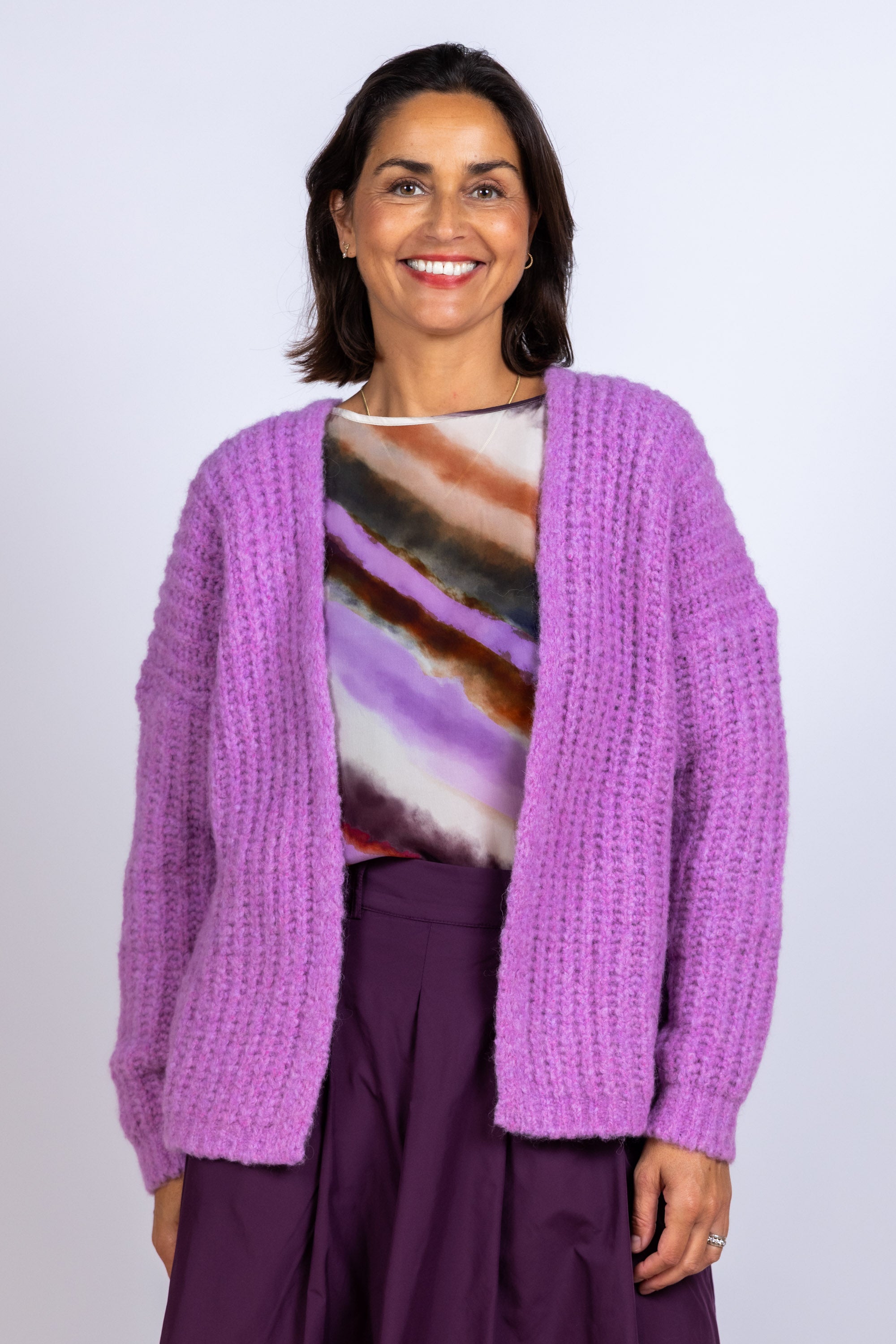 Gebreid vest - Lila/lavendel