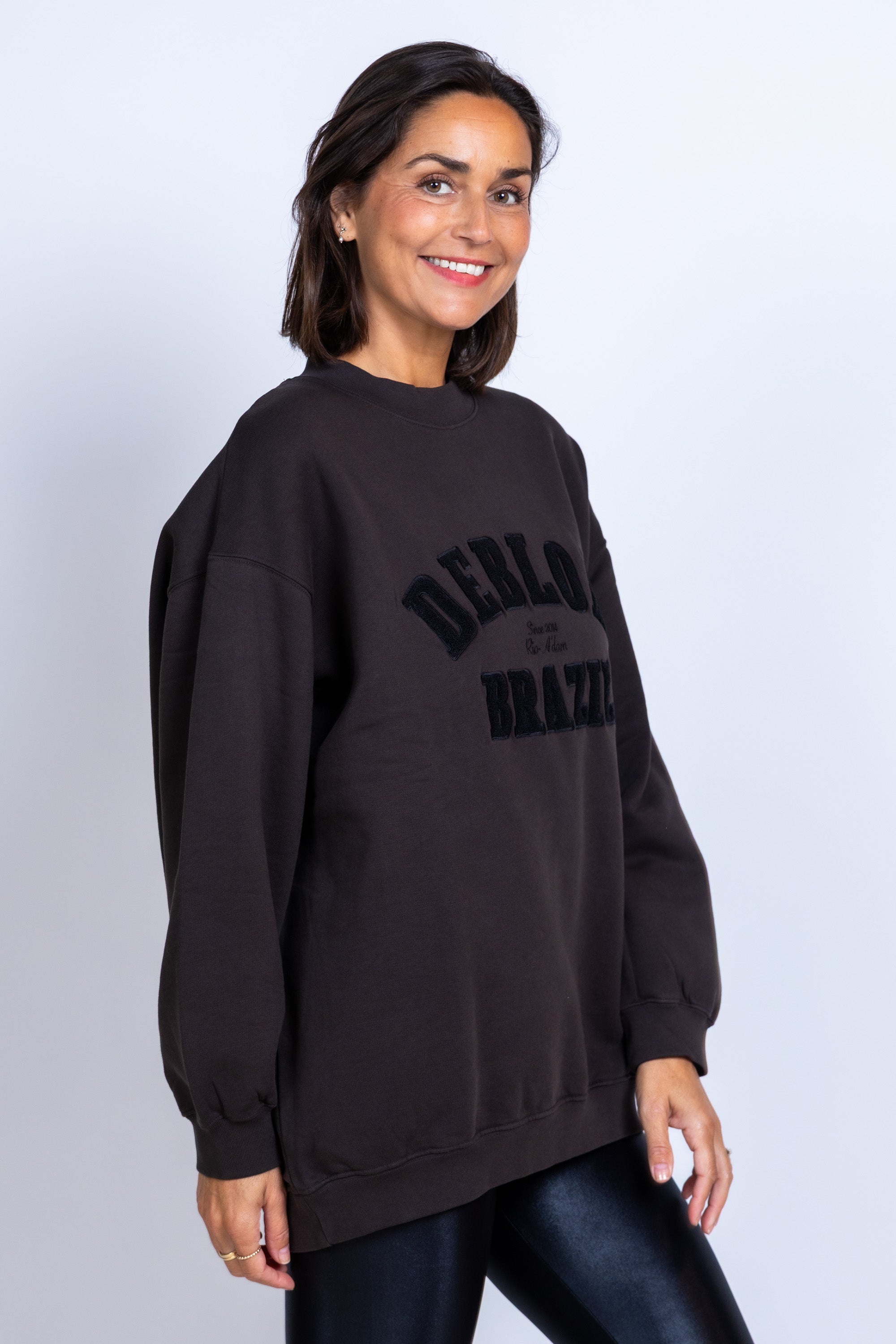 Sweater met tekst - Khaki