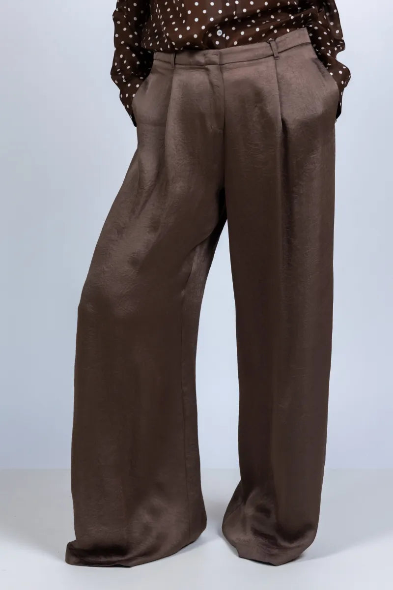 MARELLA MARELLA FORMATO Wijde pantalon - Bruin