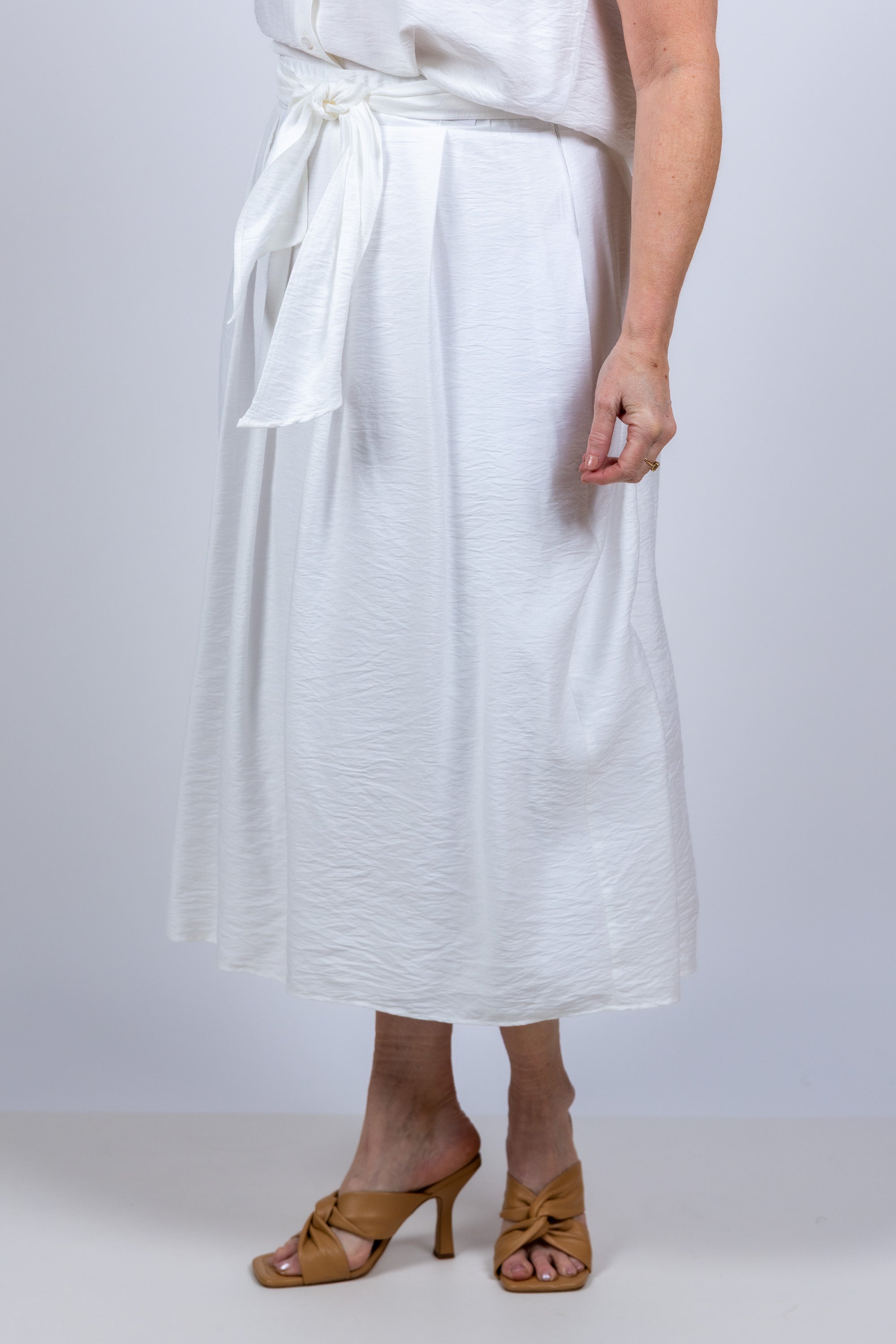 Rok met ceintuur - Wit