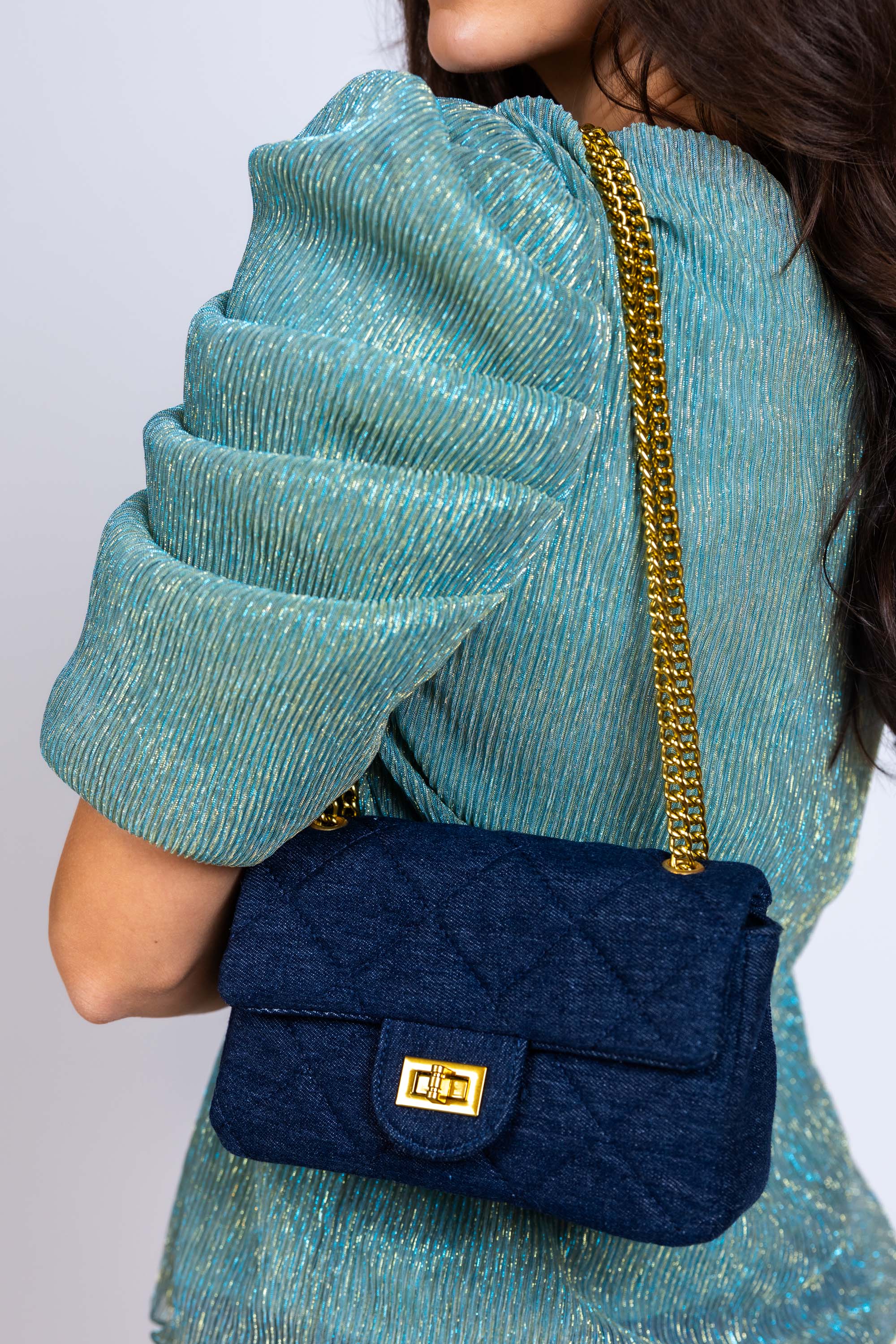 Tas met ketting - Jeans