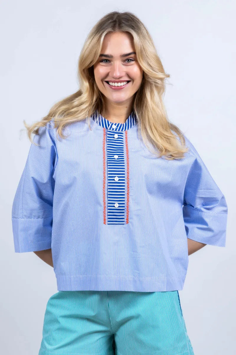 SACRECOEUR Gestreepte blouse - Bleu