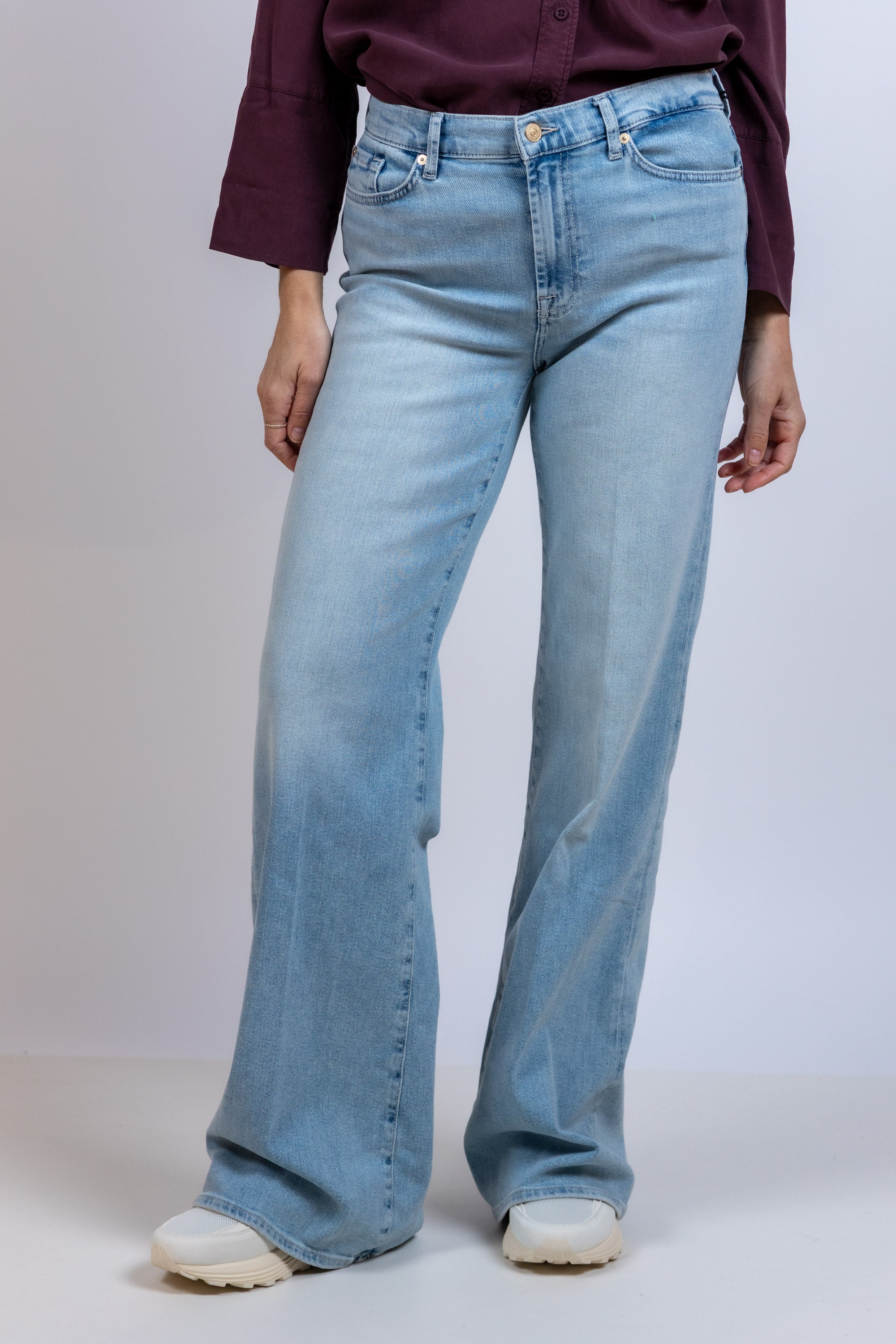 Jeans met wijde pijpen - Licht jeans