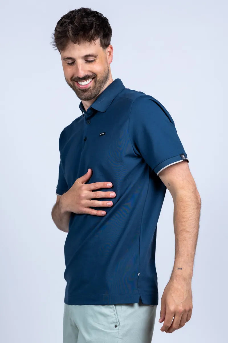 VANGUARD Polo met knopen - Marine