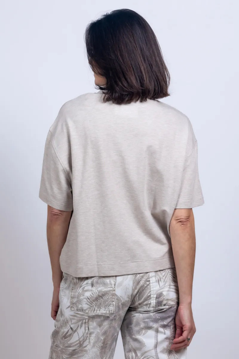 MAJESTIC MAJESTIC M003-FSW133 T-shirt met korte mouwen - Beige