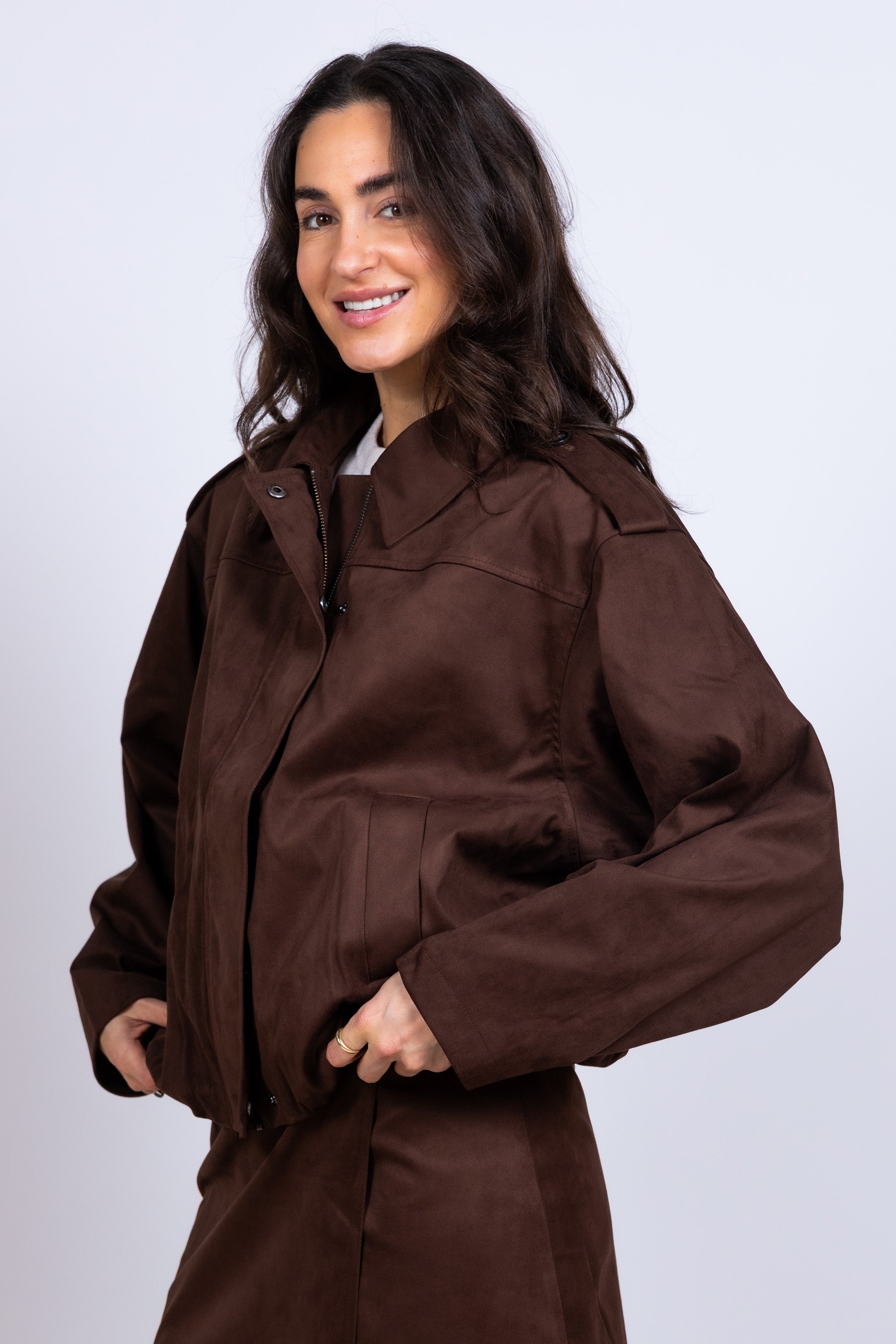 Jasje met kraag - Bruin