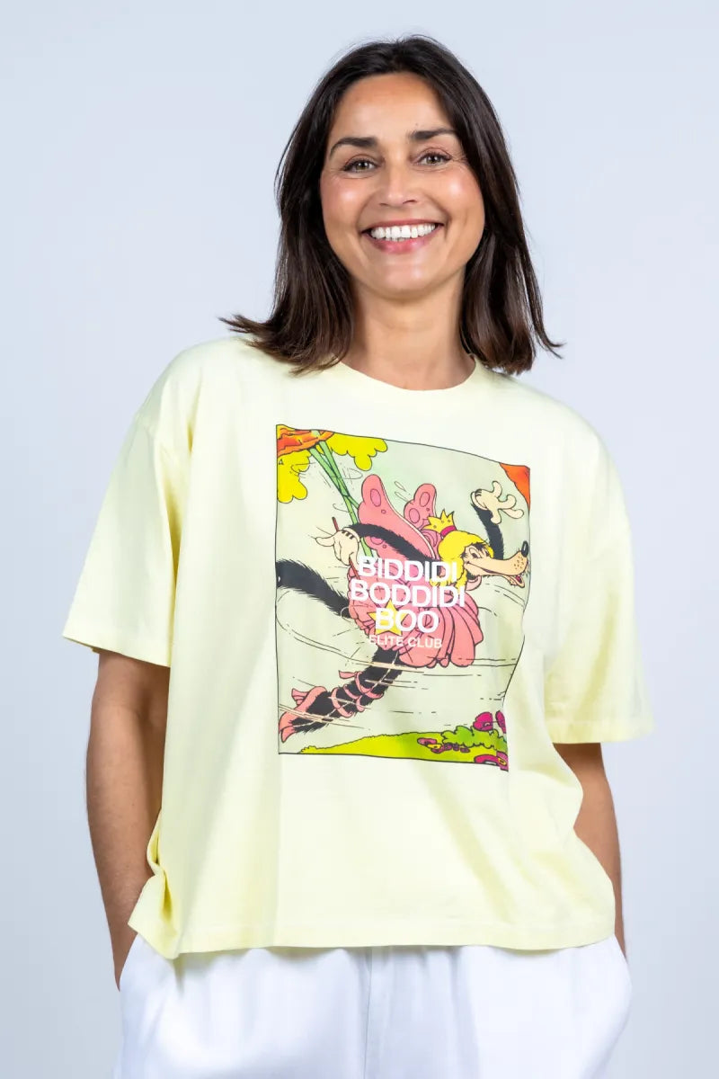 ELITE ELITE 137BIDIBI-TEE CRO ELITE 137BIDIBI-TEE CRO T-shirt met print - Geel