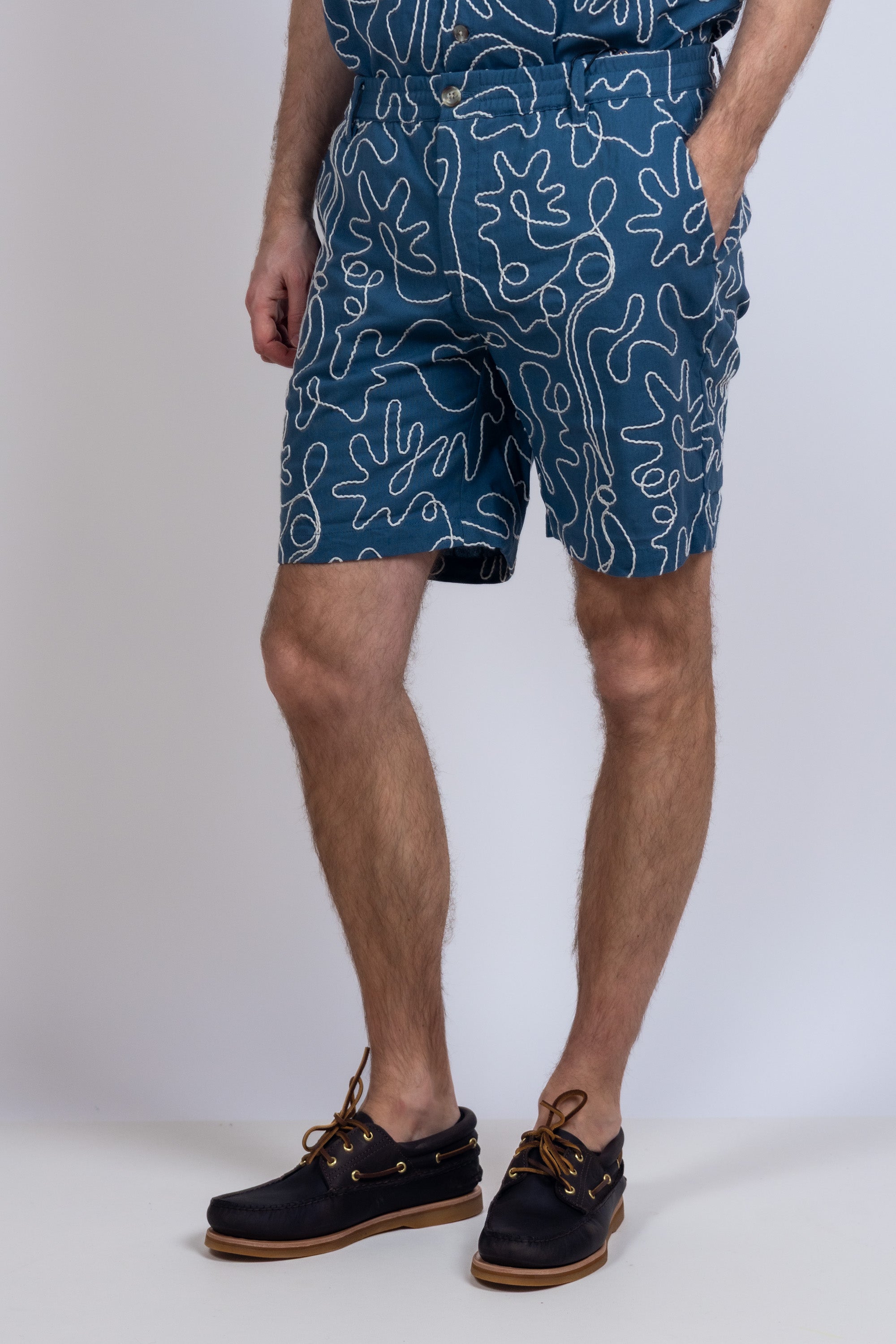 Short met print - French blue