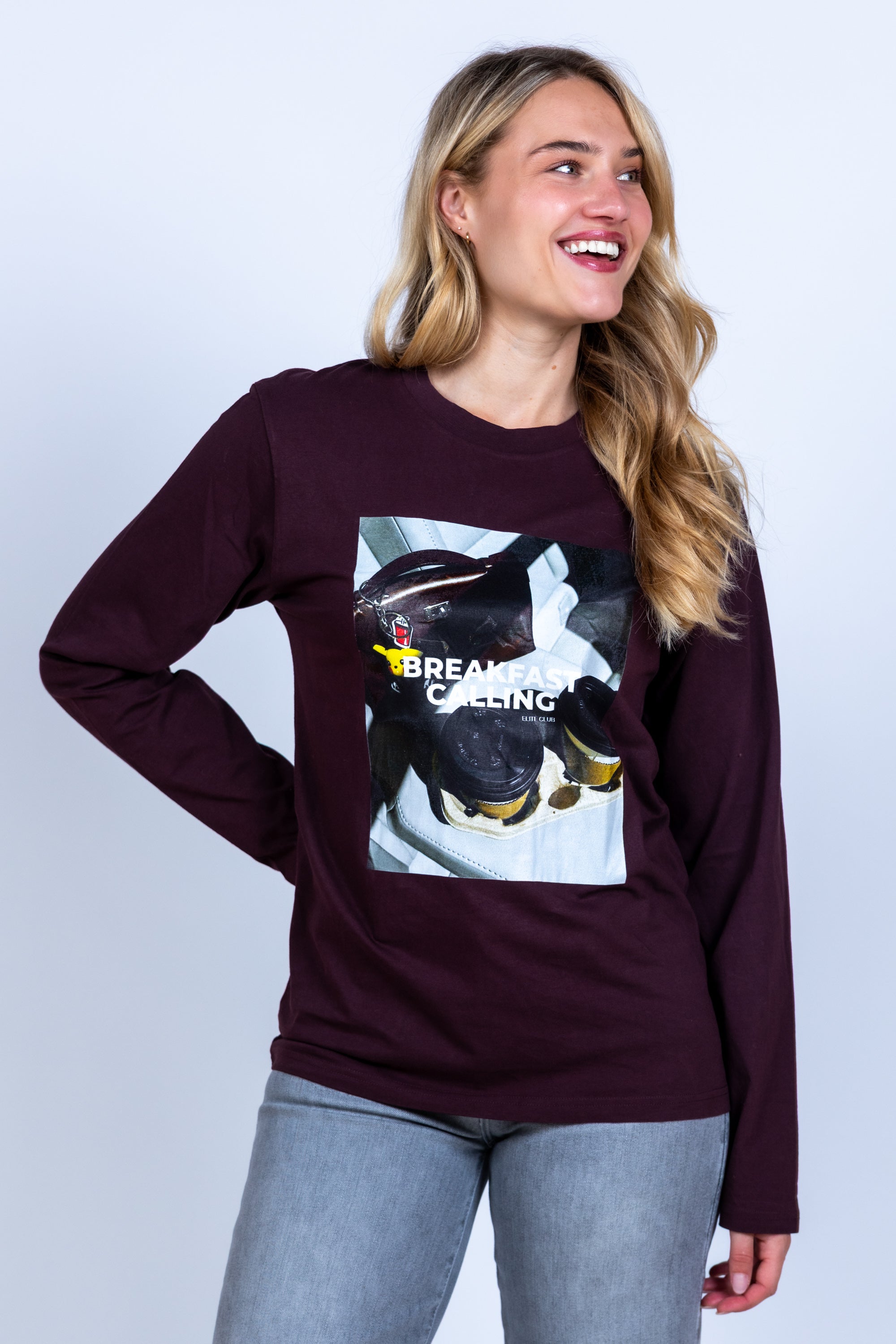 Longsleeve met print - Burgundy