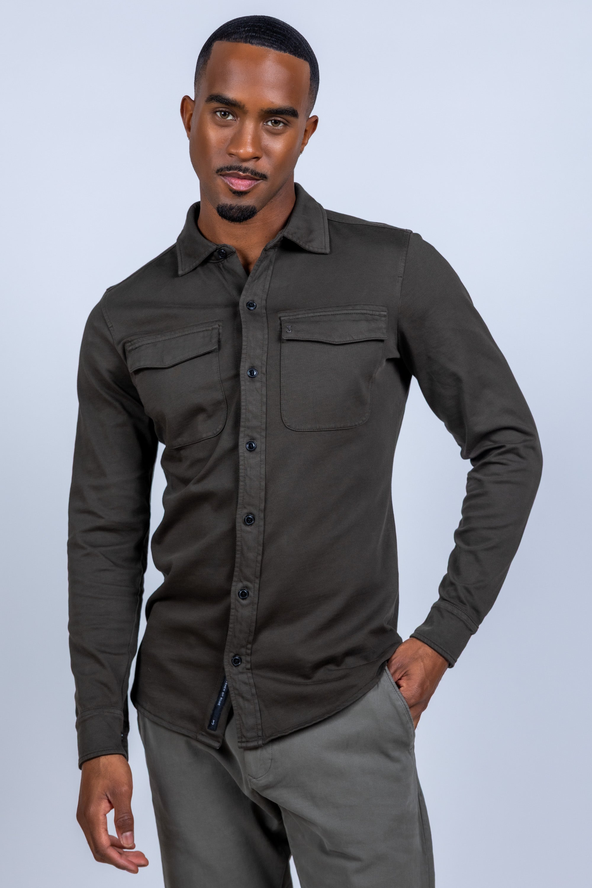 Shirt met zakken - Bronsbruin