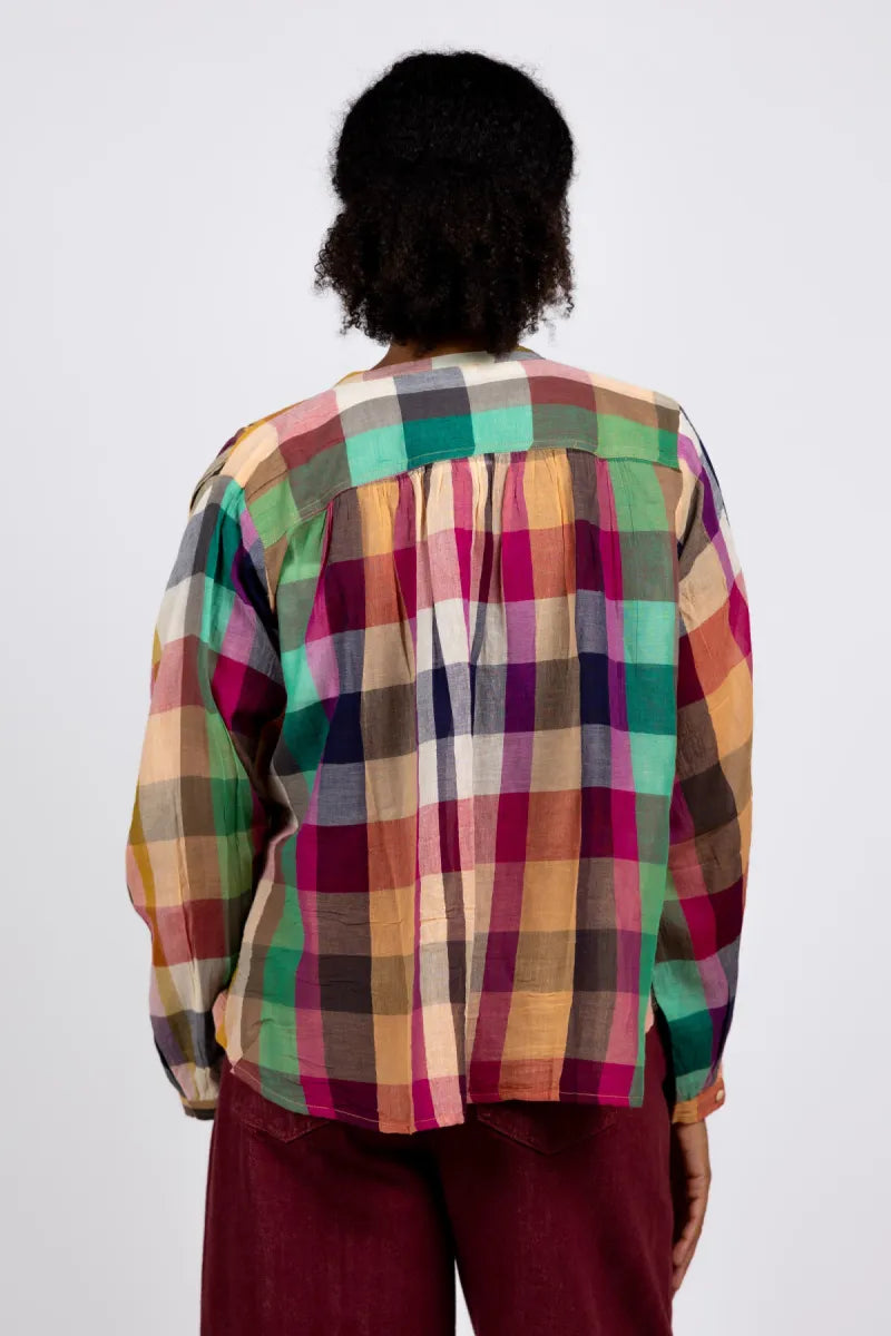 BY-BAR BY-BAR NYKA RAINBOW Blouse met ruit - Multicolour