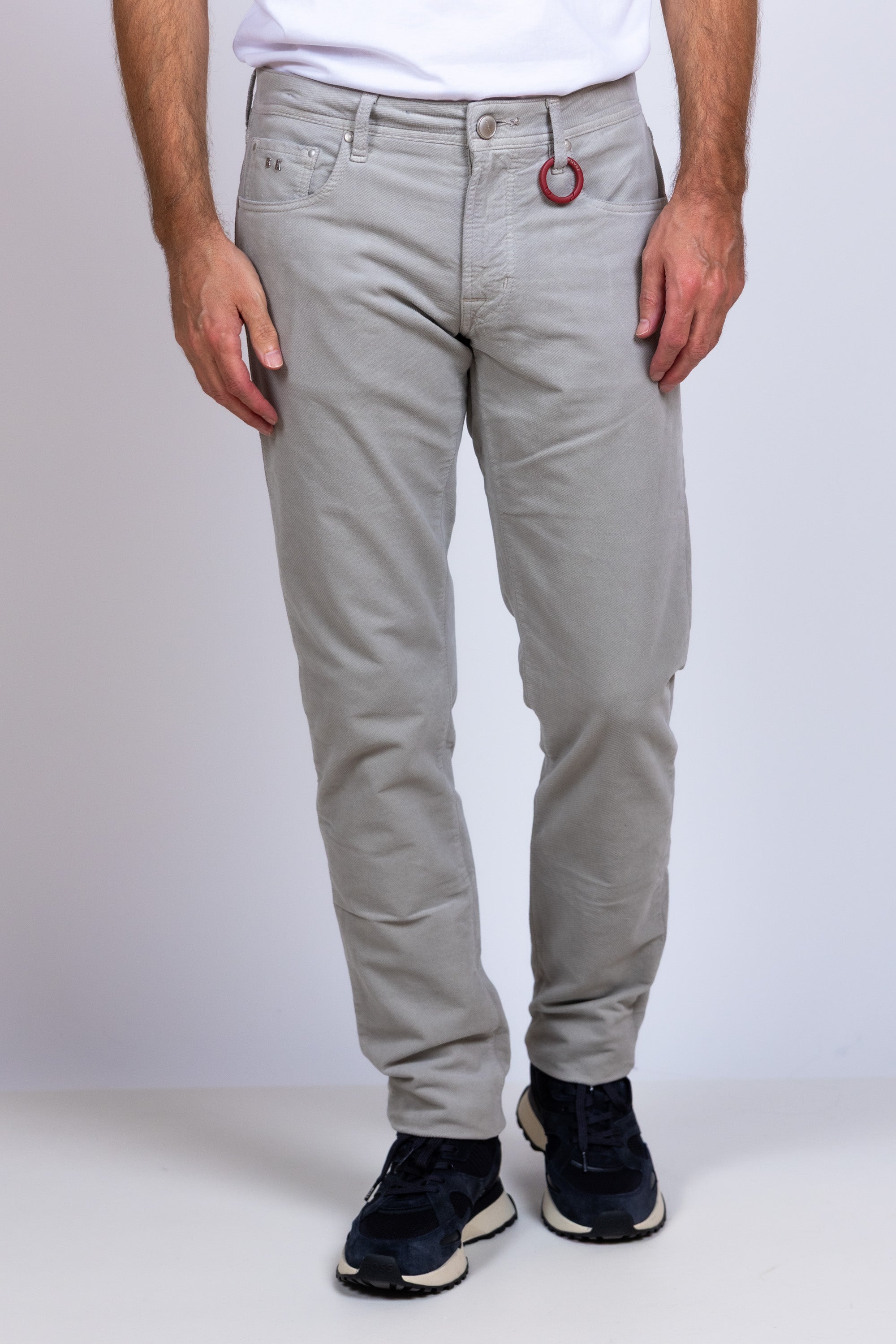 Broek met rits - Licht taupe
