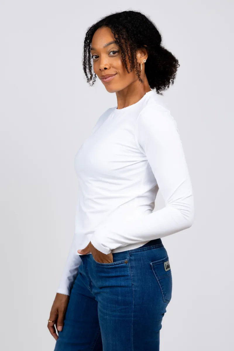 MIREIMARIE MIREIMARIE PIERRE Longsleeve met sierrandje - Ecru