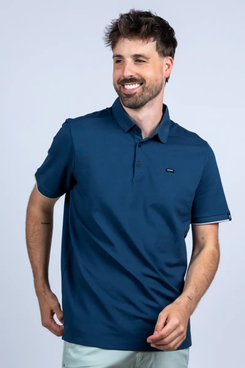 VANGUARD Polo met knopen - Marine