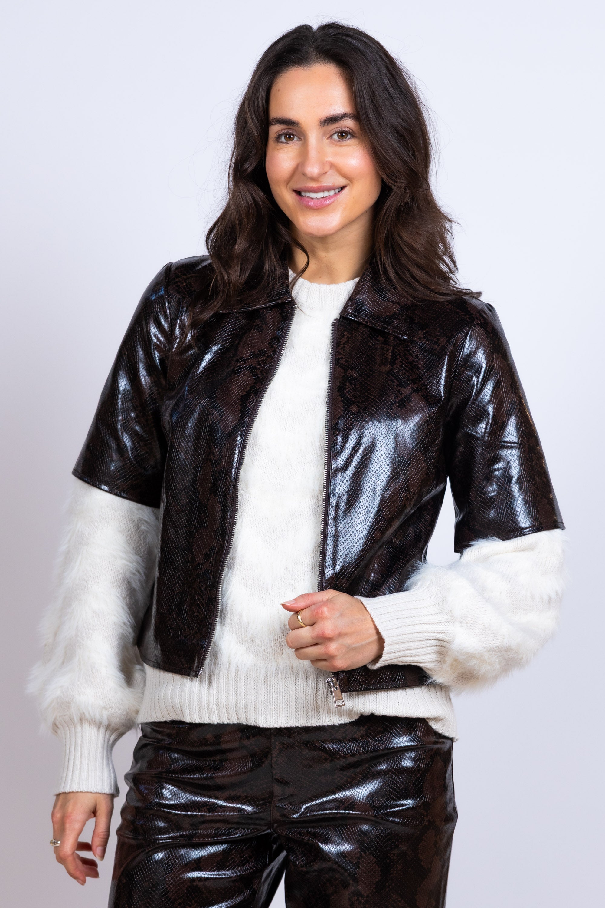 Jasje met rits - Bruin