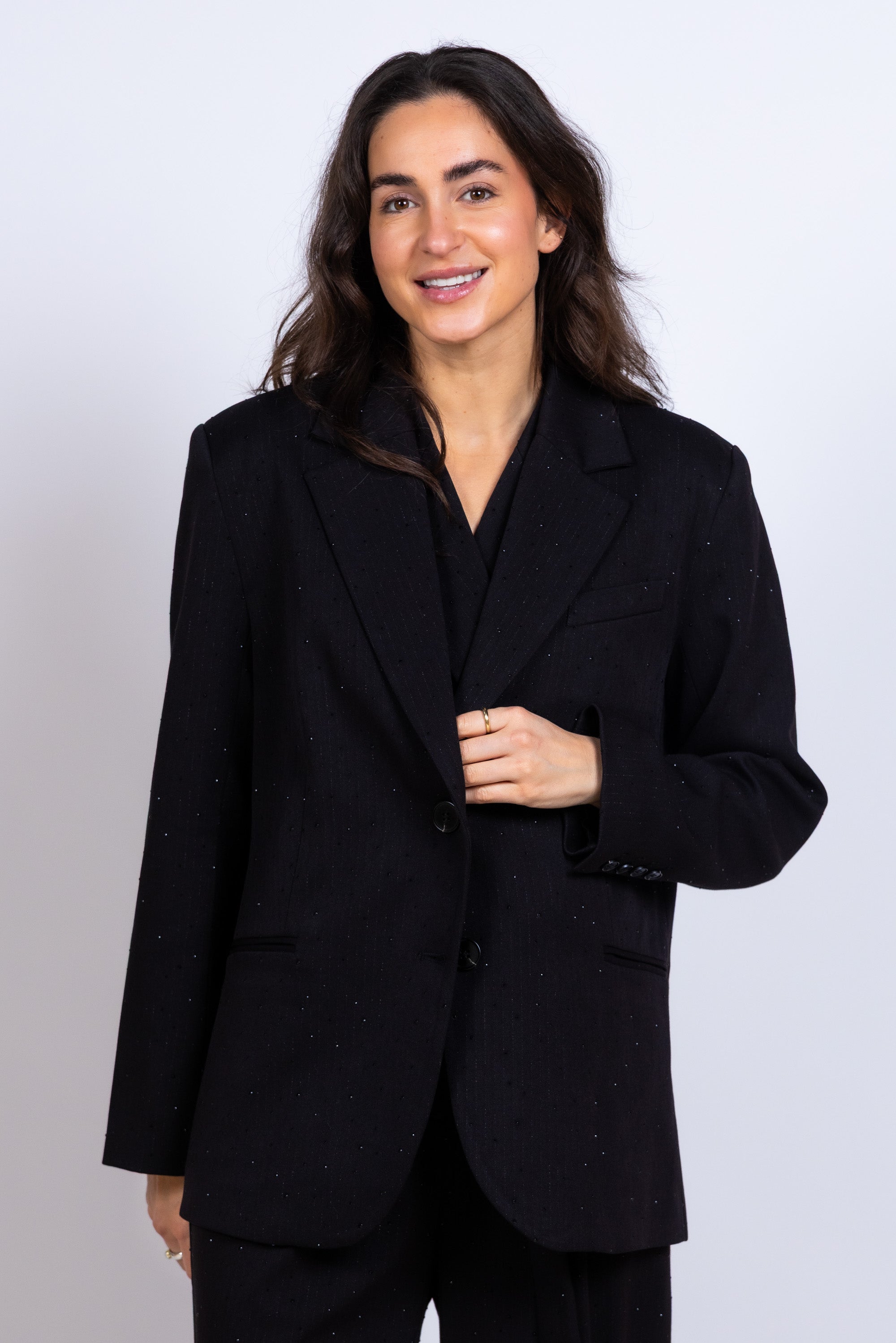 Blazer met knopen - Zwart