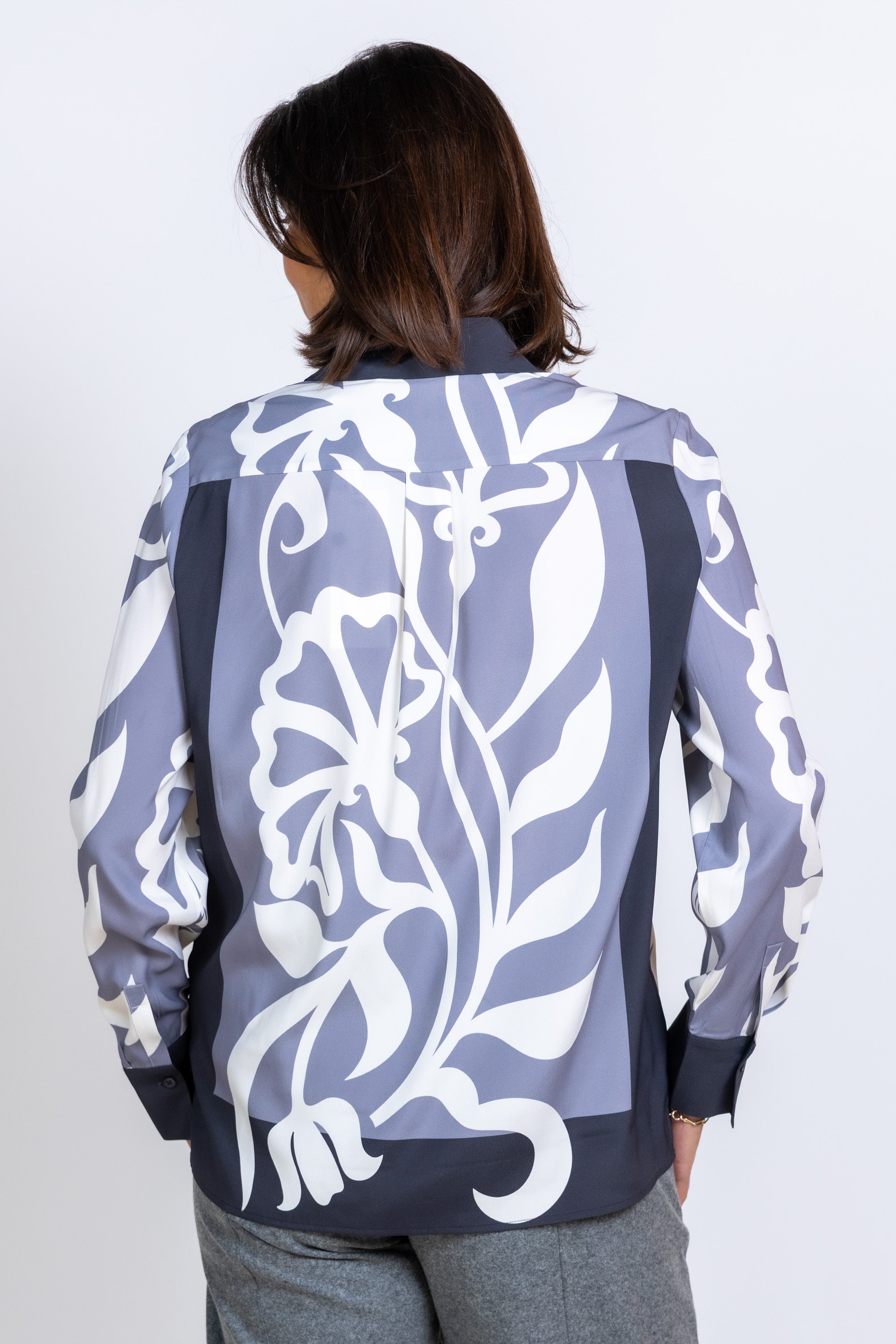 Blouse met dessin - Taupe