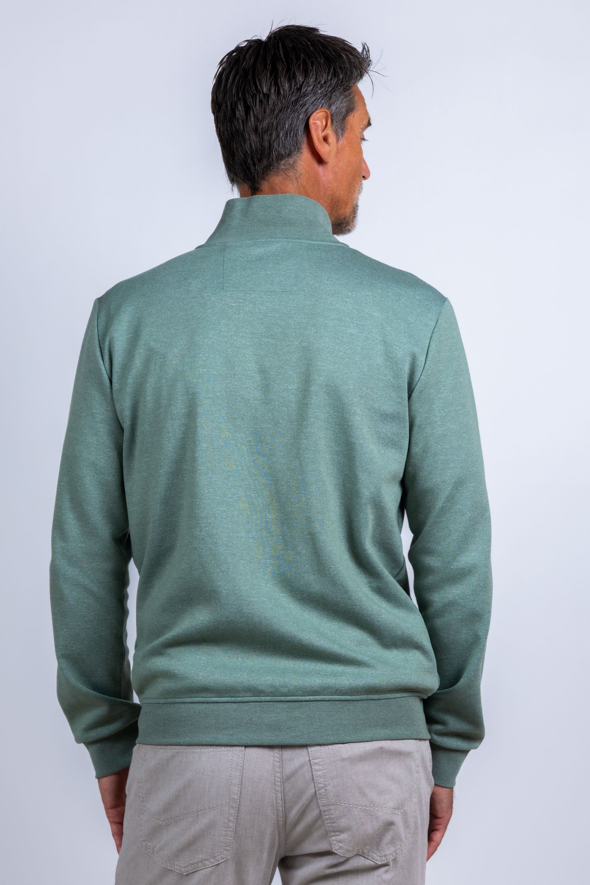 Vest met rits - Olijfgroen