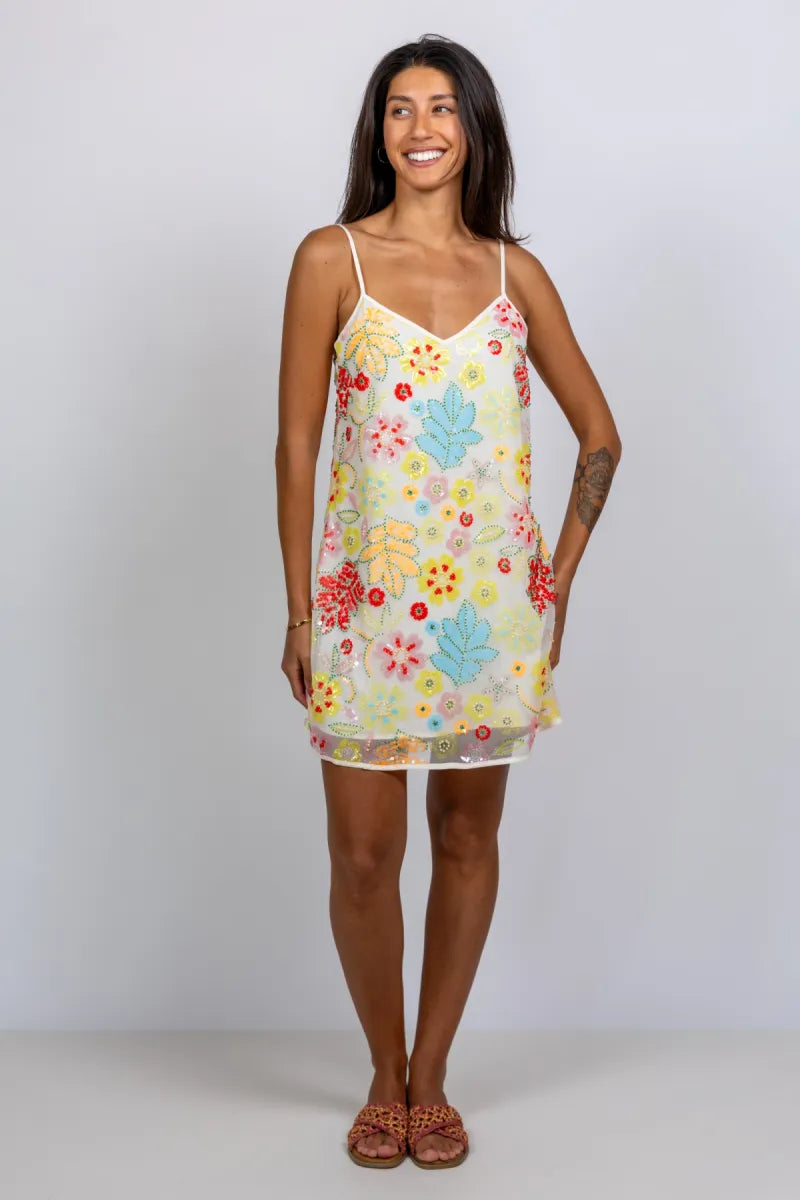 HARPER & YVE HARPER & YVE HS6P908 Jurk met bloemen - Ecru