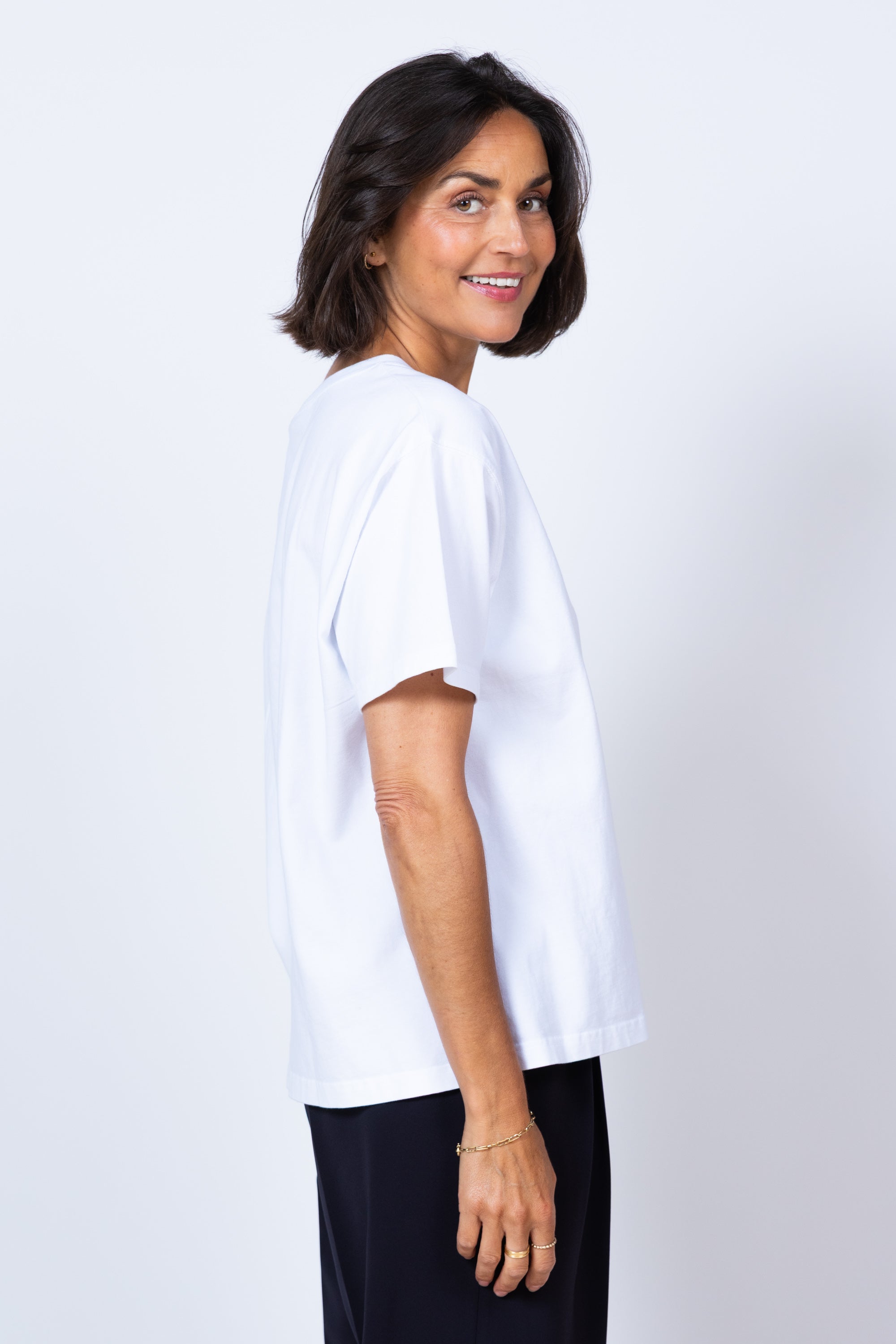 T-shirt met ronde hals - Wit