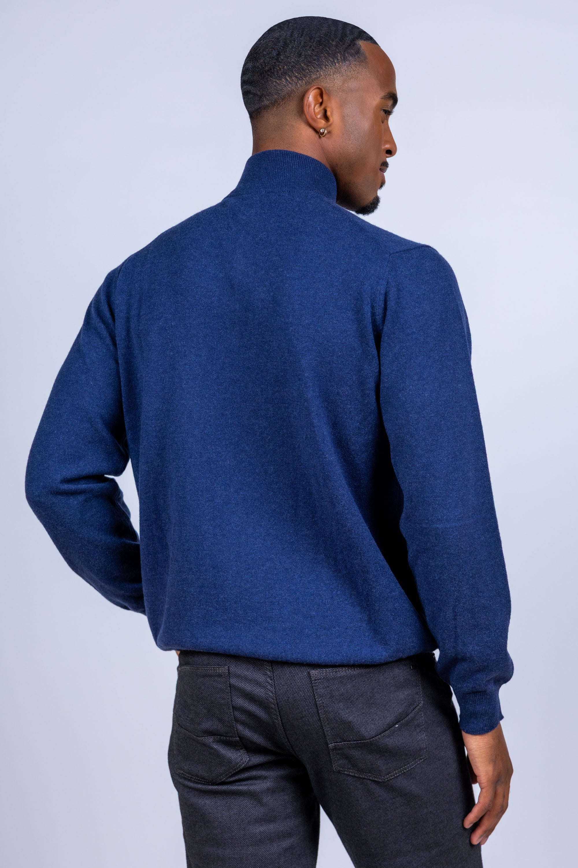 Trui met halve rits - Inkt