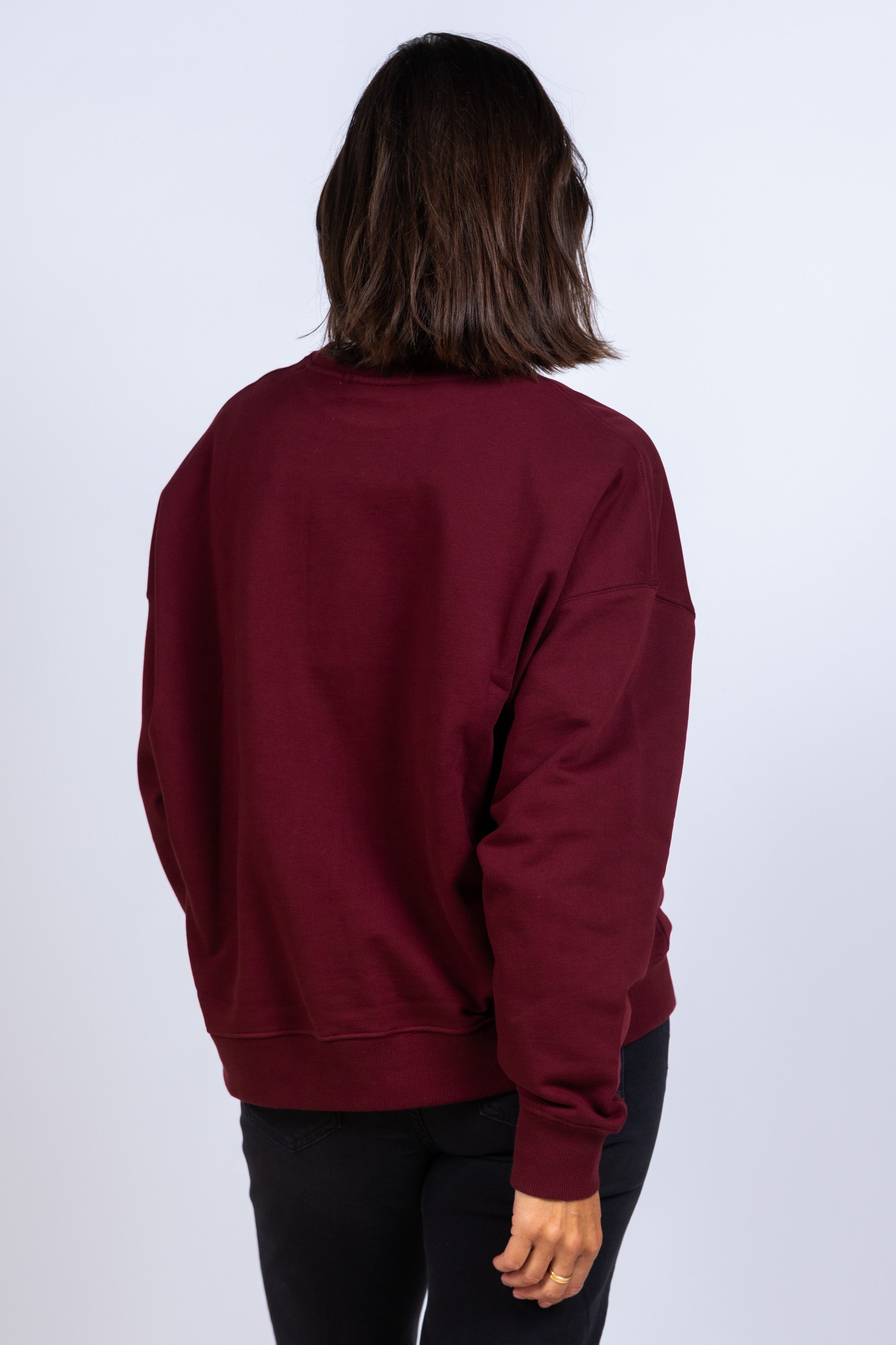 Sweater met tekst - Burgundy