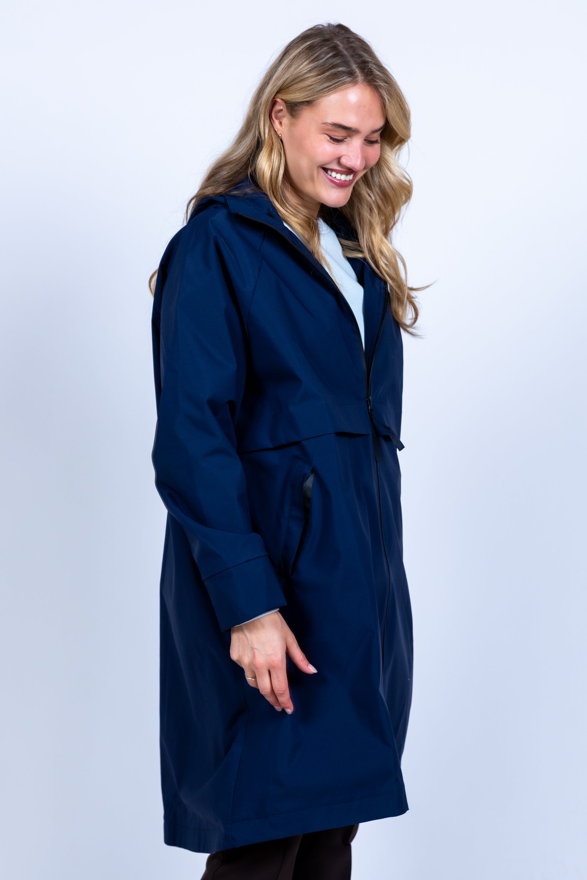 Regenjas met capuchon - Marine