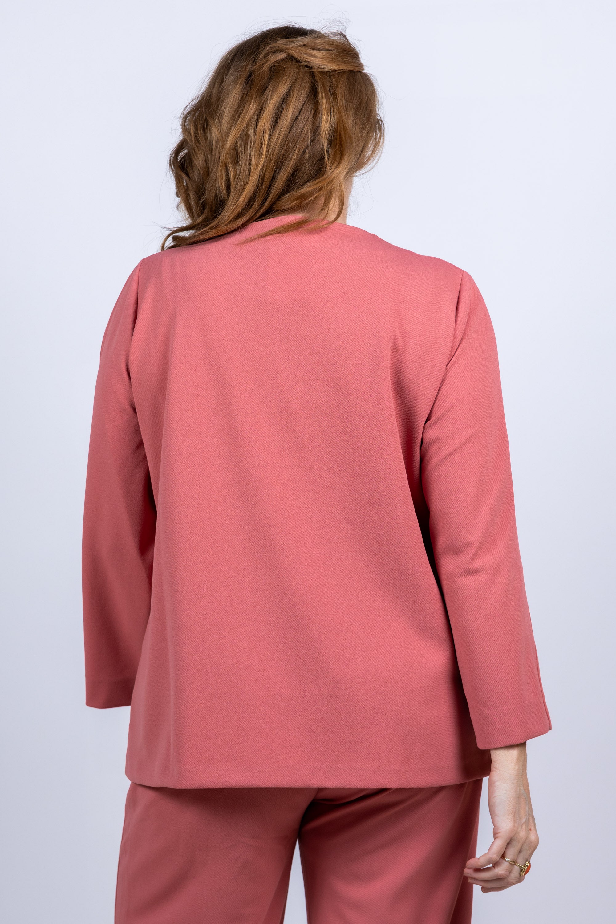 Blouse met split - Oudroze