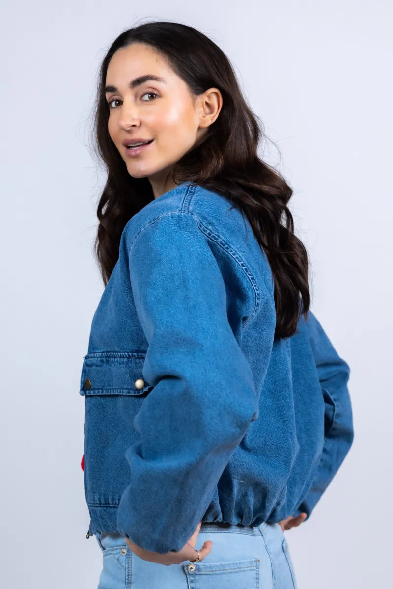 BY-BAR BY-BAR MAGGIE DENIM Spijkerjasje met knopen - Jeans