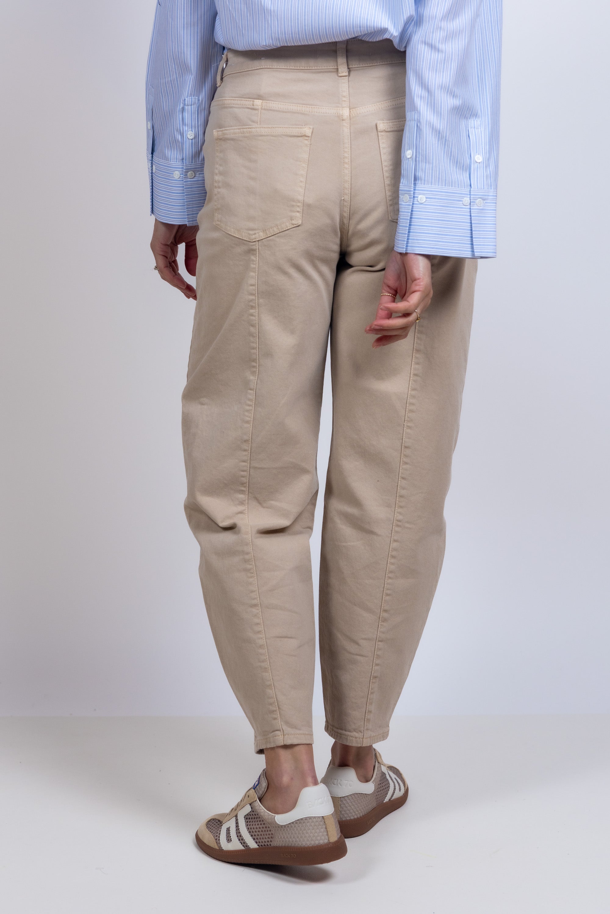 Jeans met balloon fit - Zand