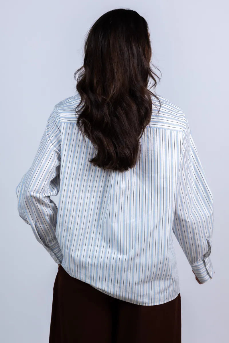 ESSENTIEL ANTWERP ESSENTIEL ANTWERP JOMATO Blouse met strepen - Bleu