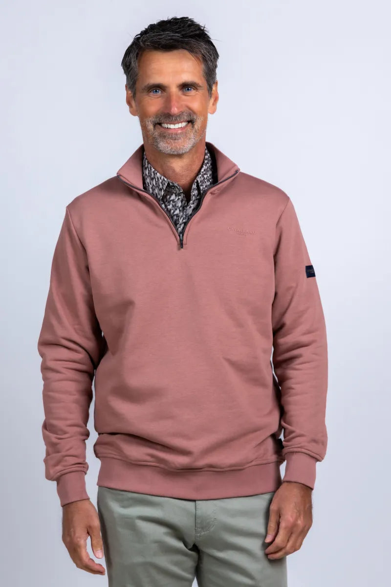 CAVALLARO HEREN CAVALLARO HEREN 120261022 CAVALLARO HEREN 120261022 Sweater met halve rits - Oudroze