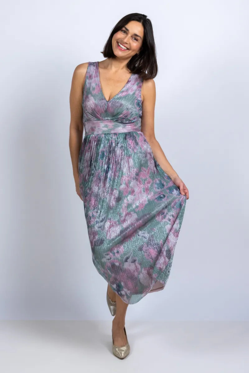 SWING SWING 5AK06100 SWING 5AK06100 Jurk met bloemenprint - Mint