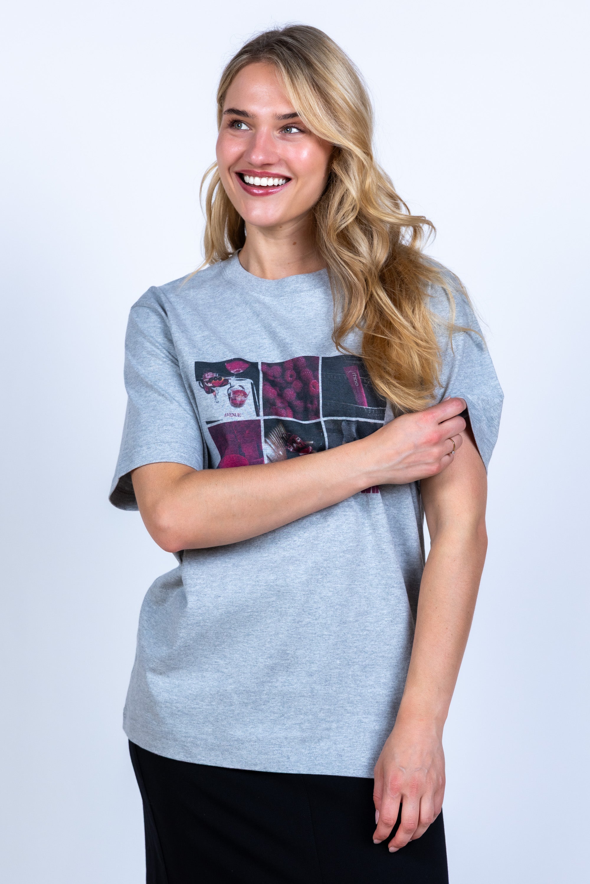 T-shirt met print - Lichtgrijs