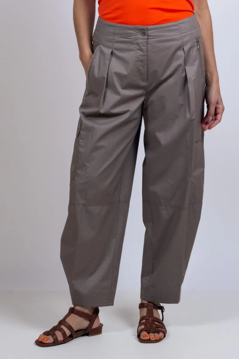 CAMBIO CAMBIO 7234-0480.00 CAMBIO 7234-0480.00 Wijde broek met zakken - Taupe