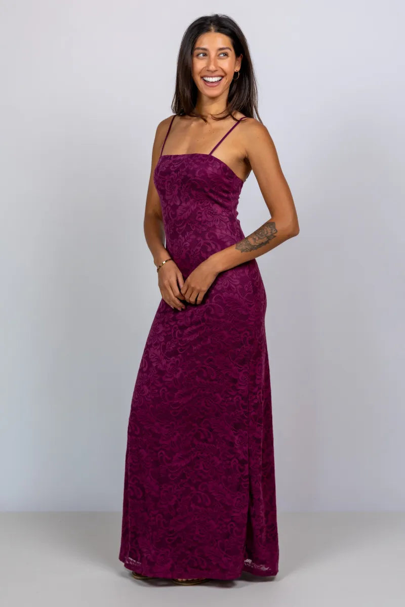 HARPER & YVE HARPER & YVE HS6P901 Jurk met spaghettibandjes - Burgundy