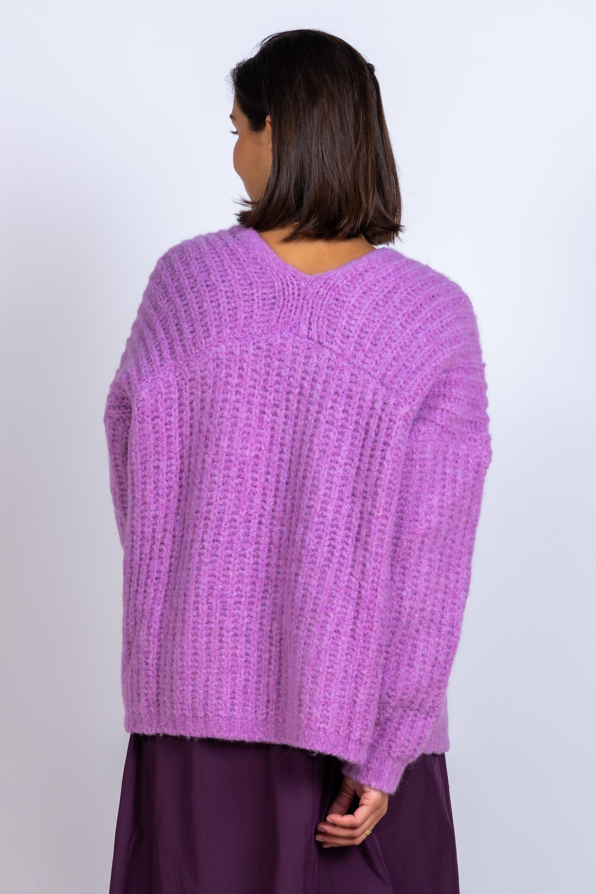 Gebreid vest - Lila/lavendel